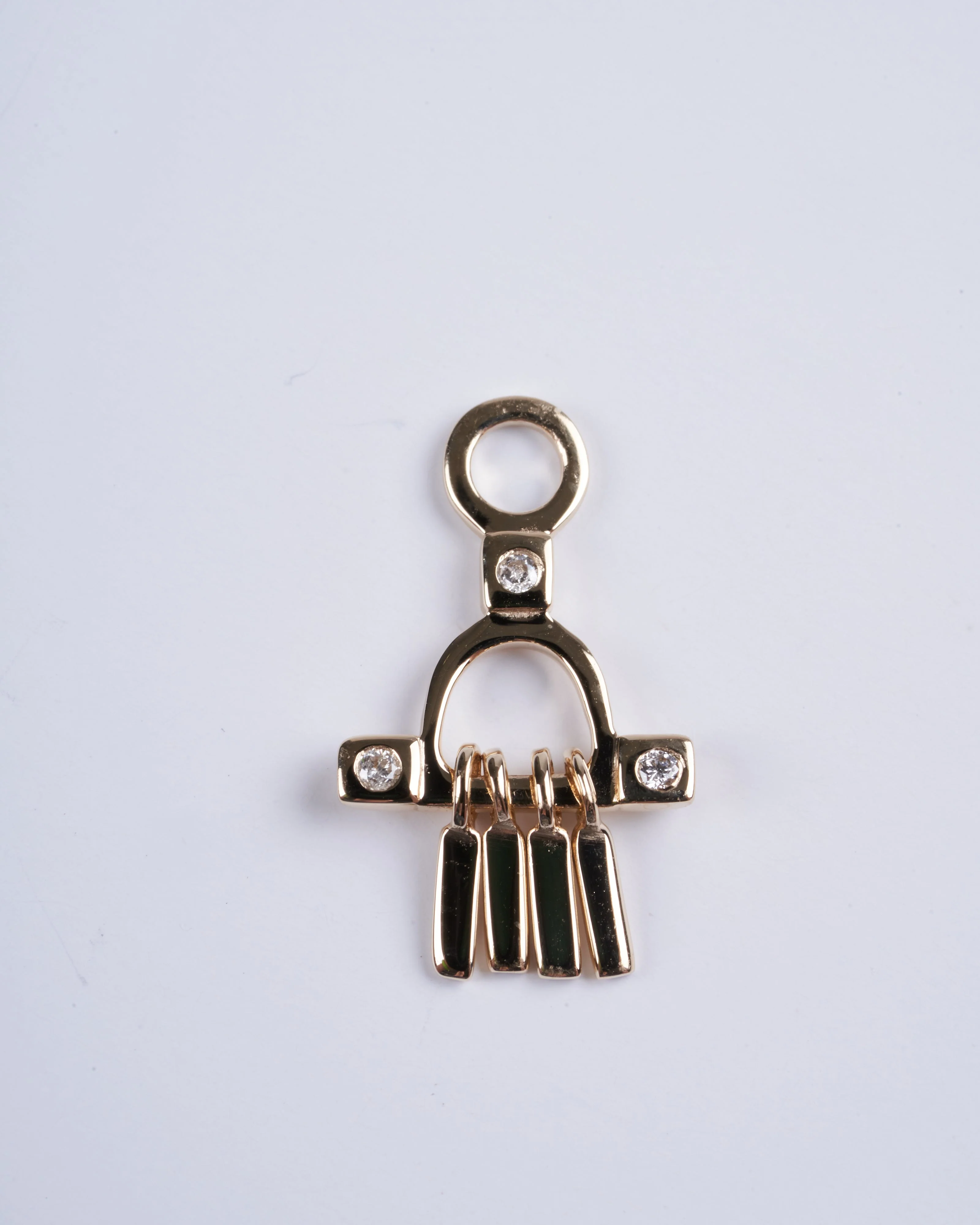 temple earring charm in gold single - gold - Image 2