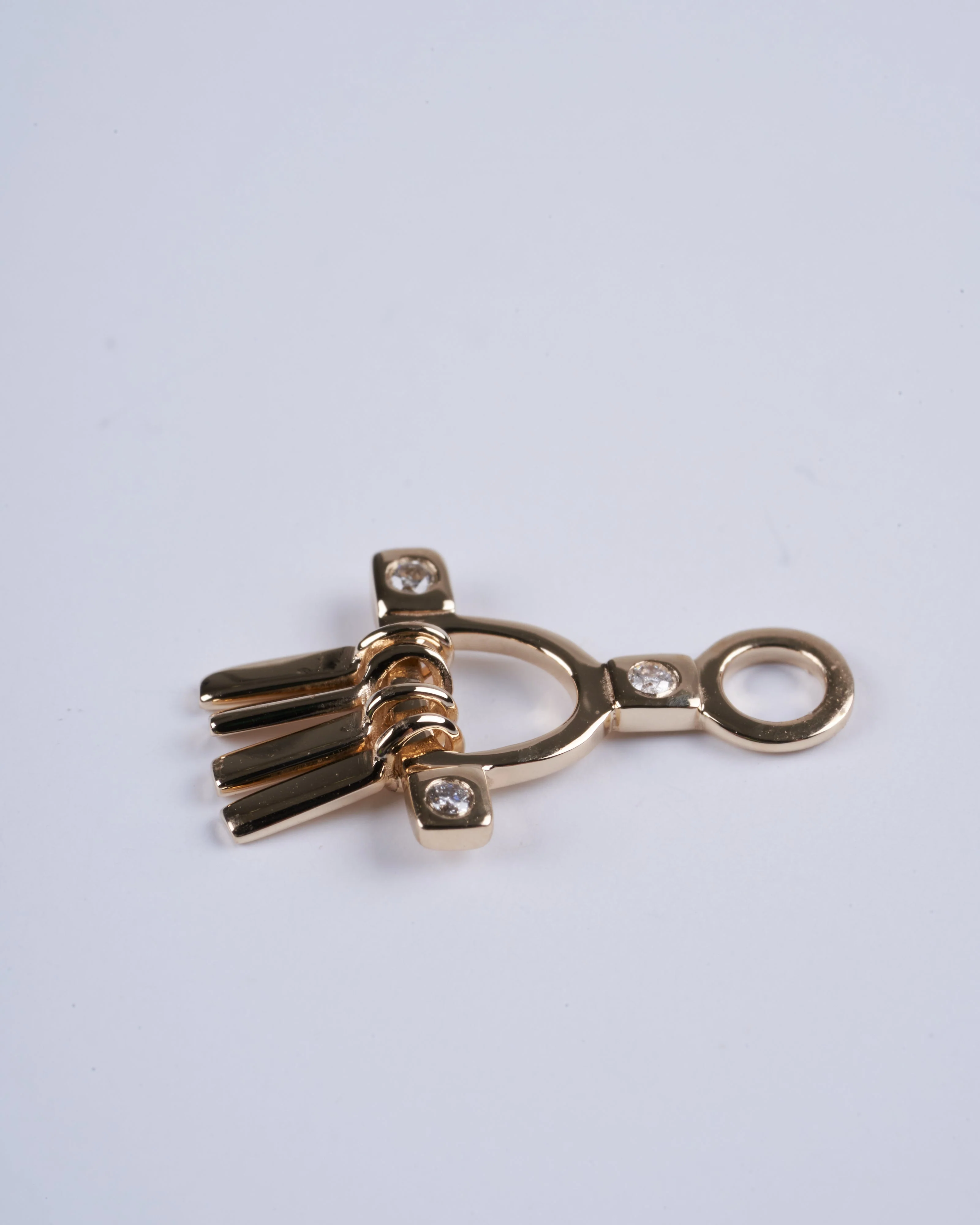temple earring charm in gold single - gold - Image 3