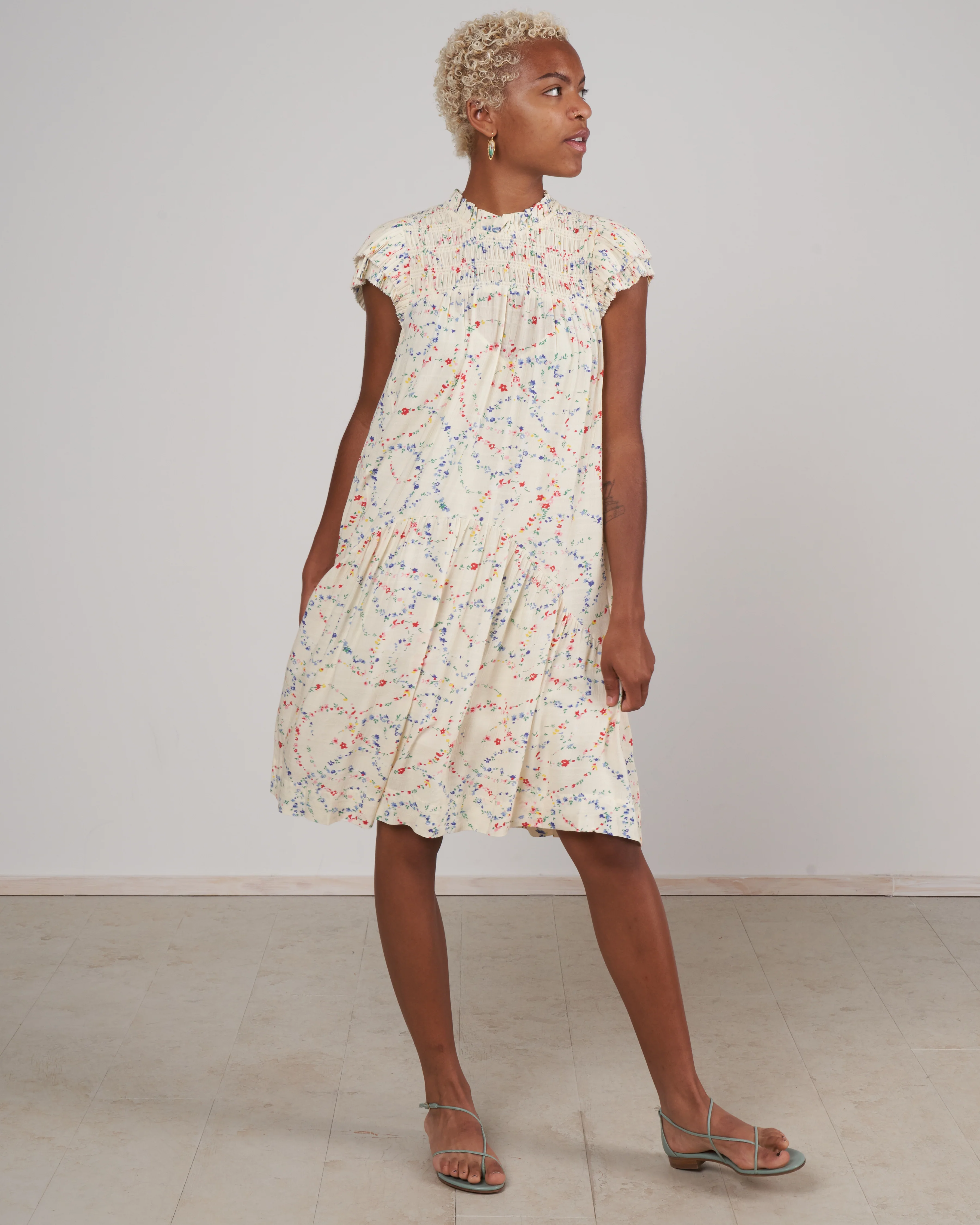 alison print s/slv tiered tunic- multi multi - Image 4