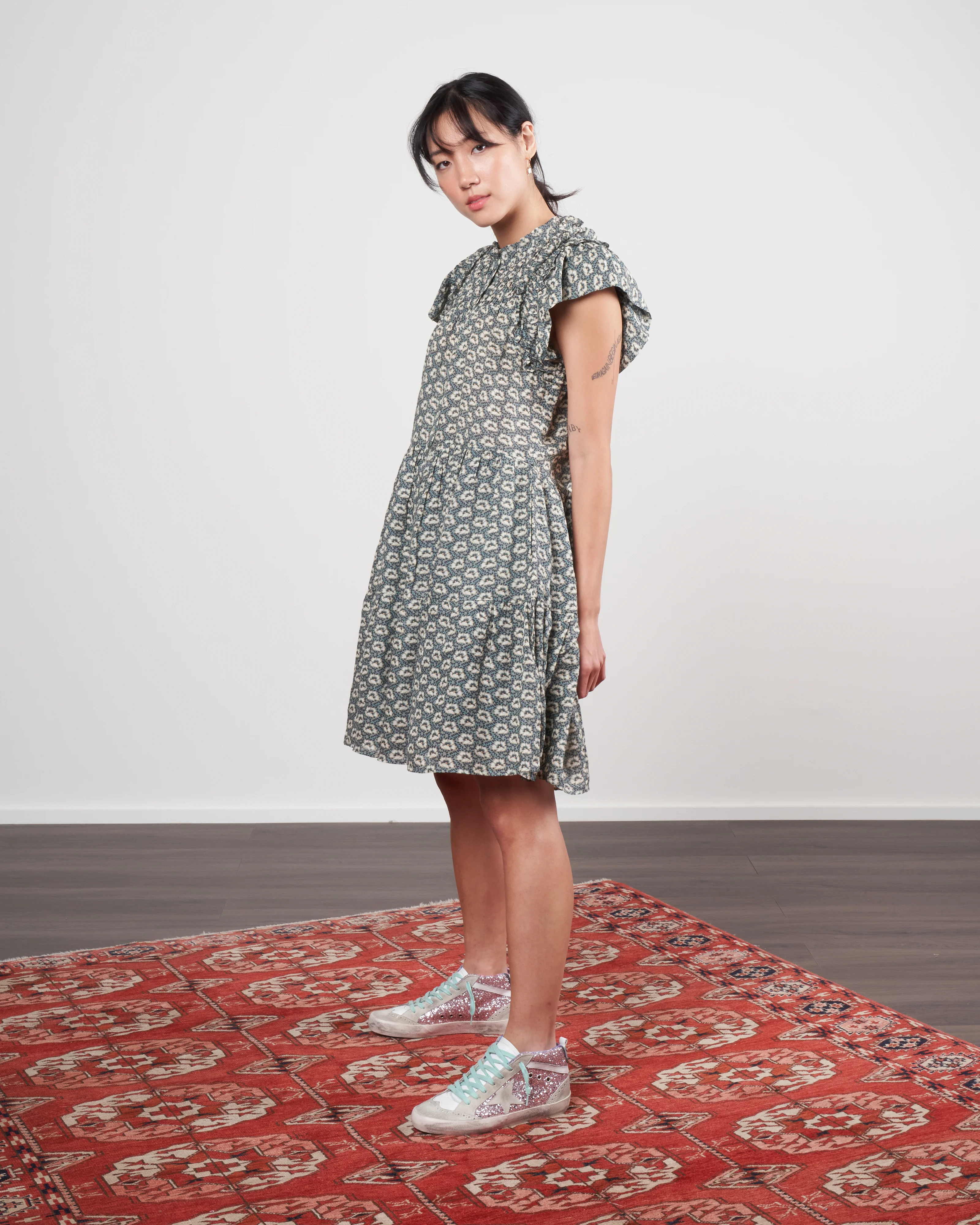 amalia button down tunic - sage - Image 3