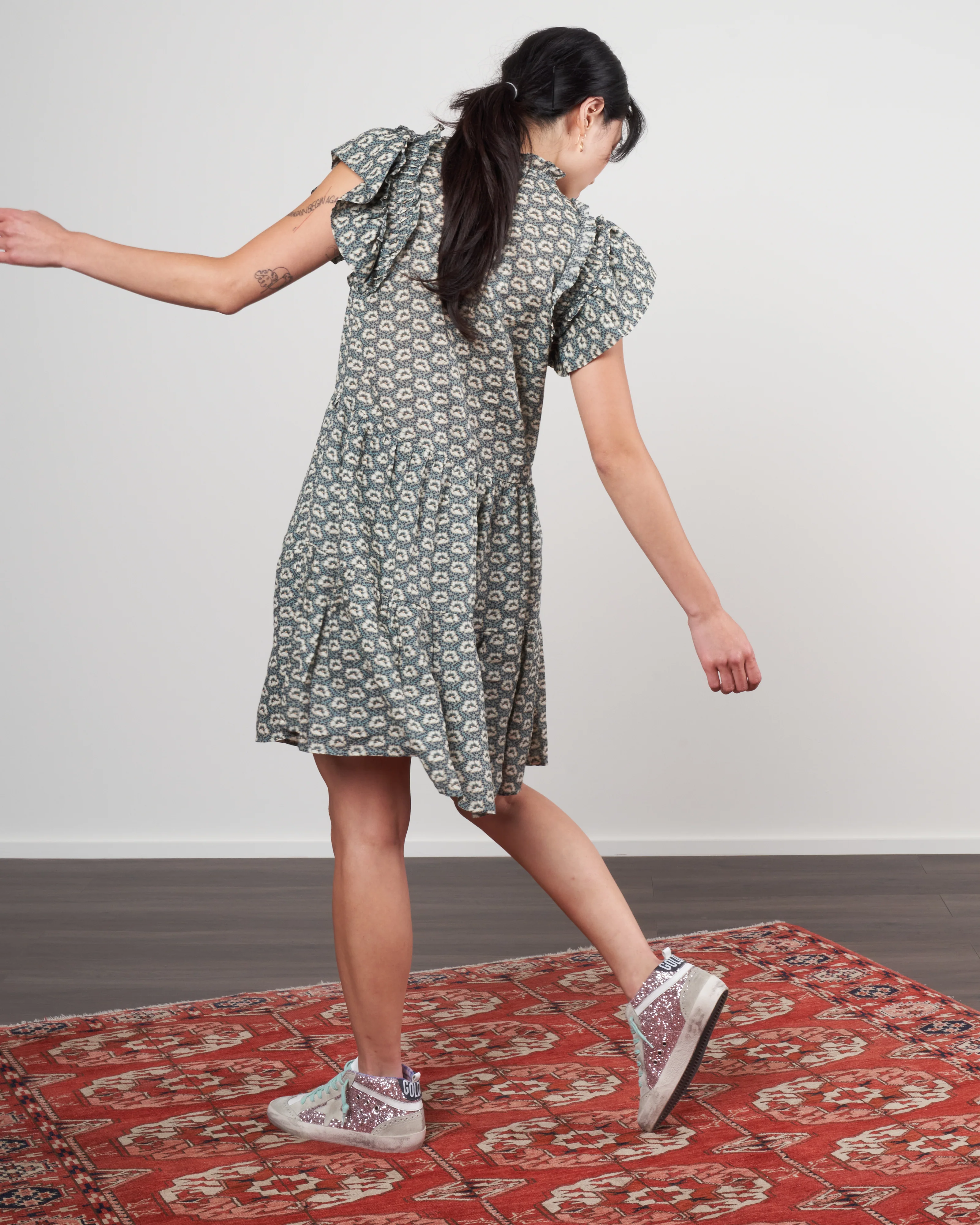 amalia button down tunic - sage - Image 4