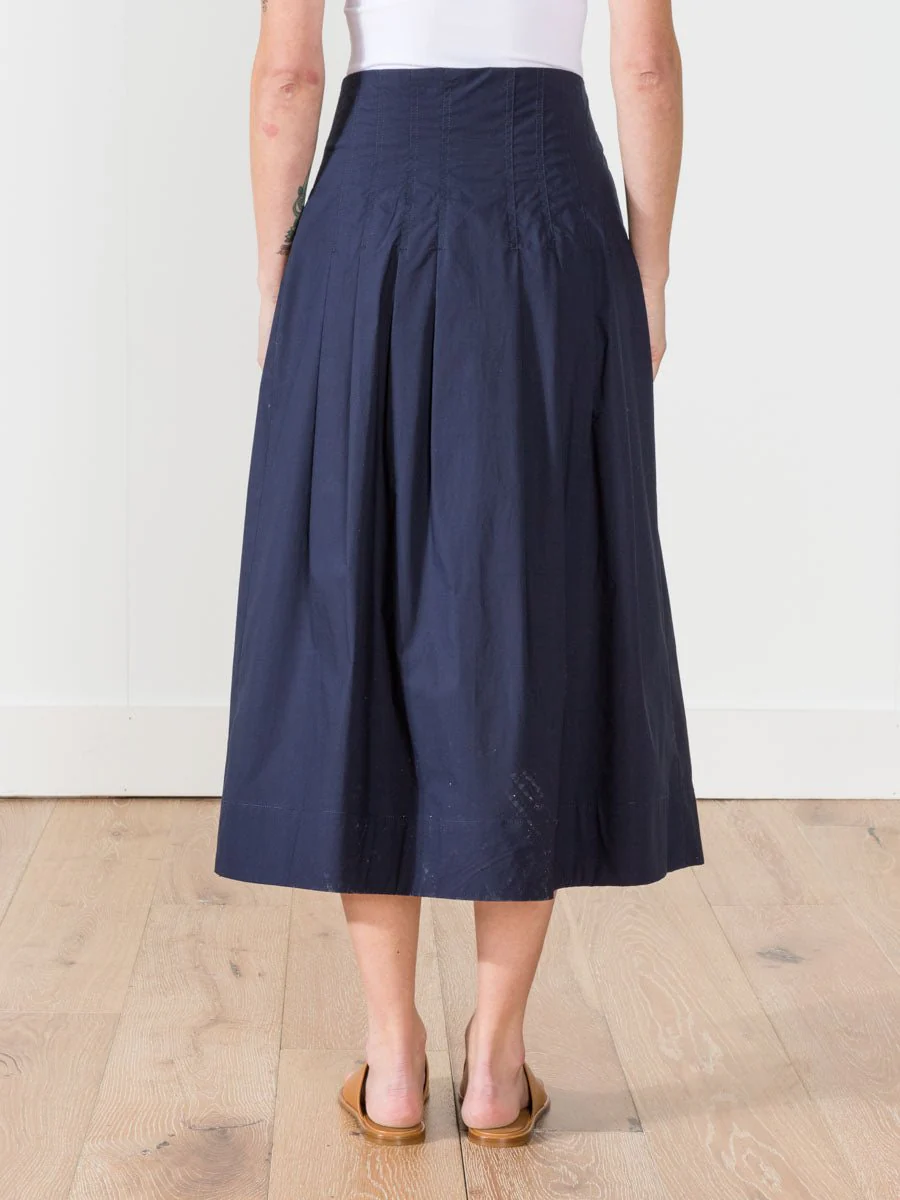 azalia pleated corset skirt - navy - Image 3