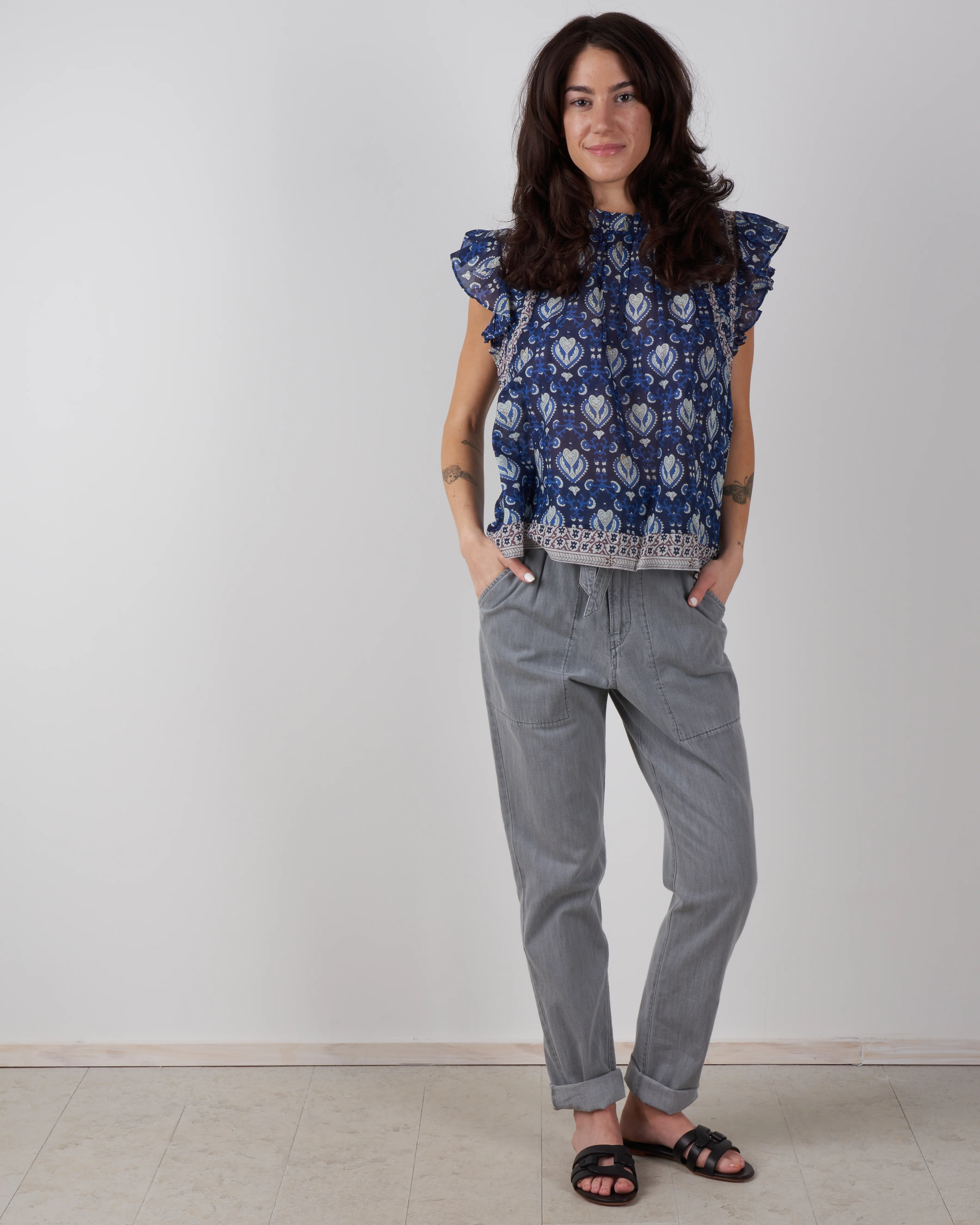 brigitte border tank - navy navy - Image 4