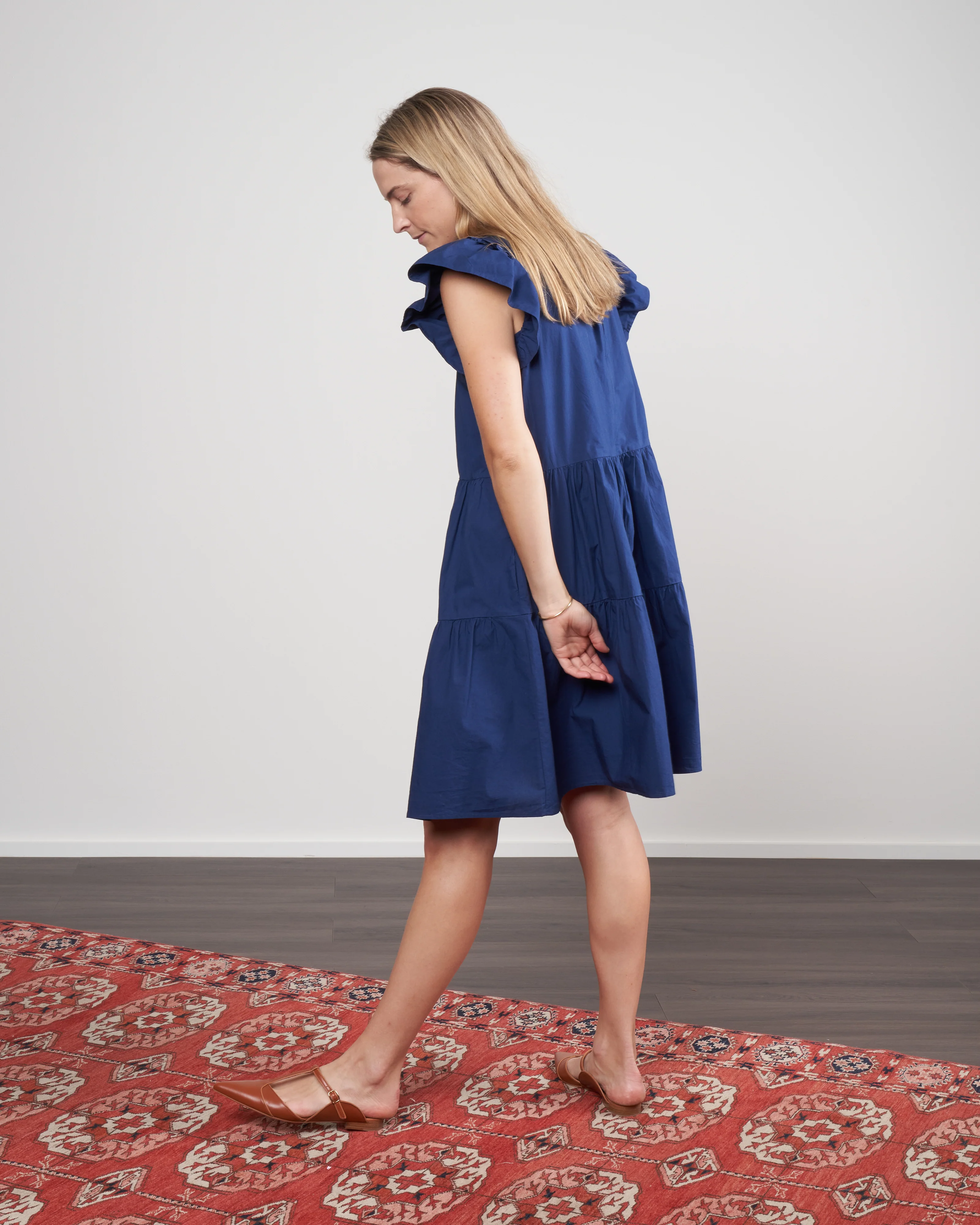 claudine futter sleeve cut out tunic - blue - Image 2