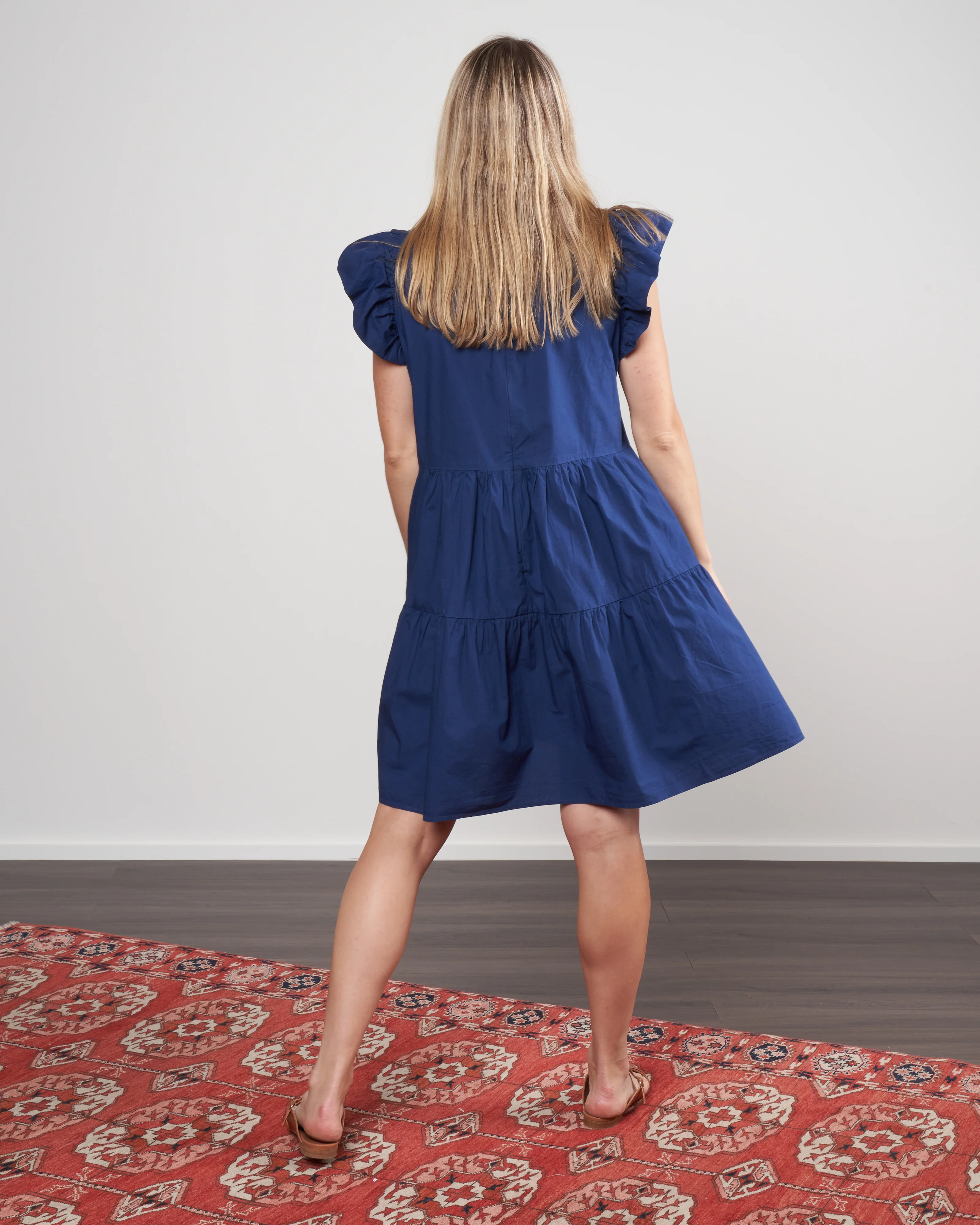 claudine futter sleeve cut out tunic - blue - Image 3