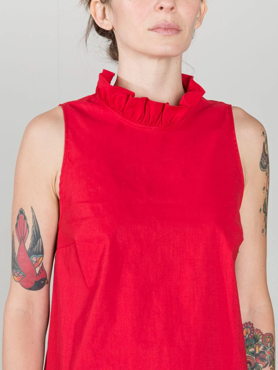 coco ruffle tank - red - Image 5