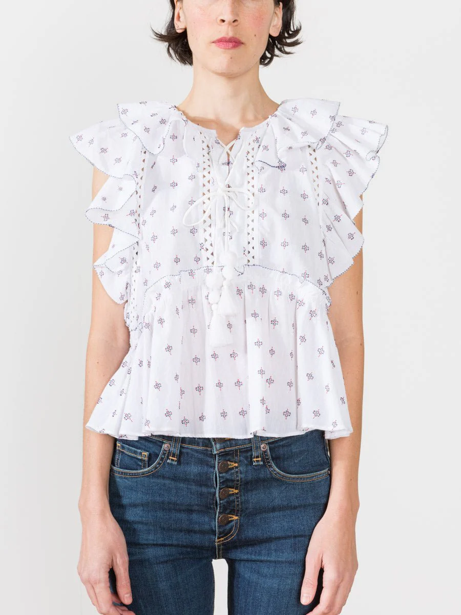 colette flutter tank - white multi - Image 2