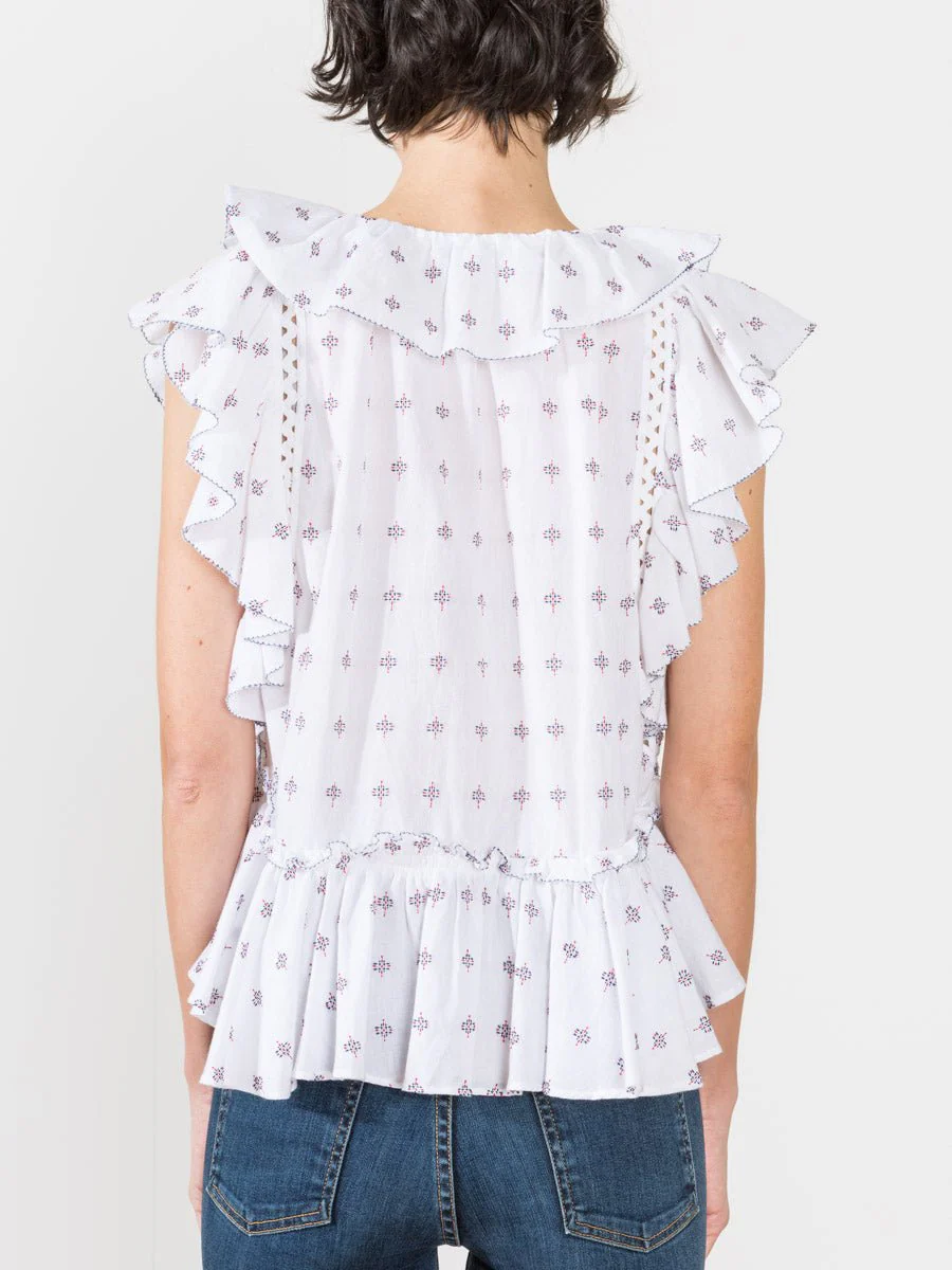 colette flutter tank - white multi - Image 4