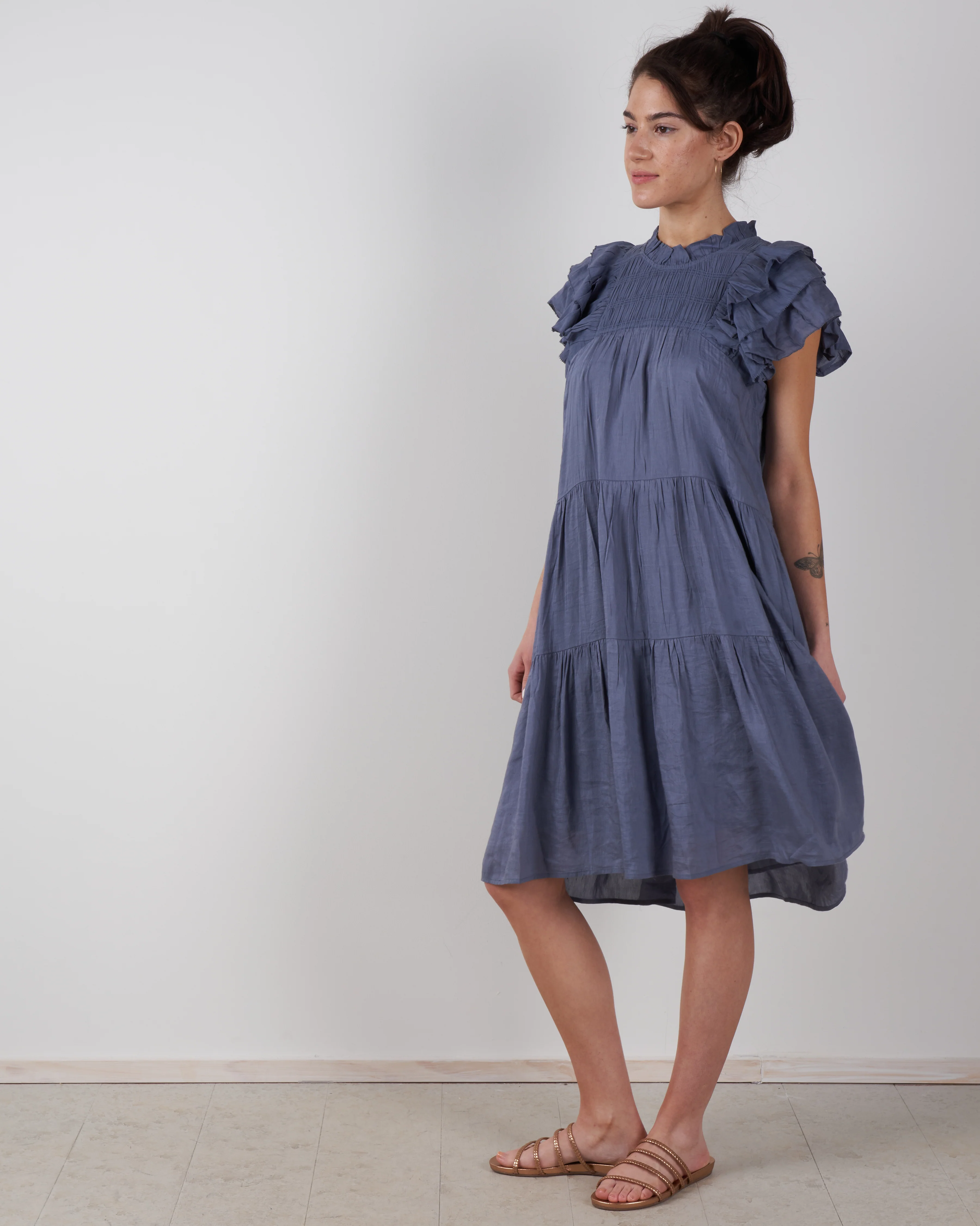 eleanor tiered dress - slate - Image 2