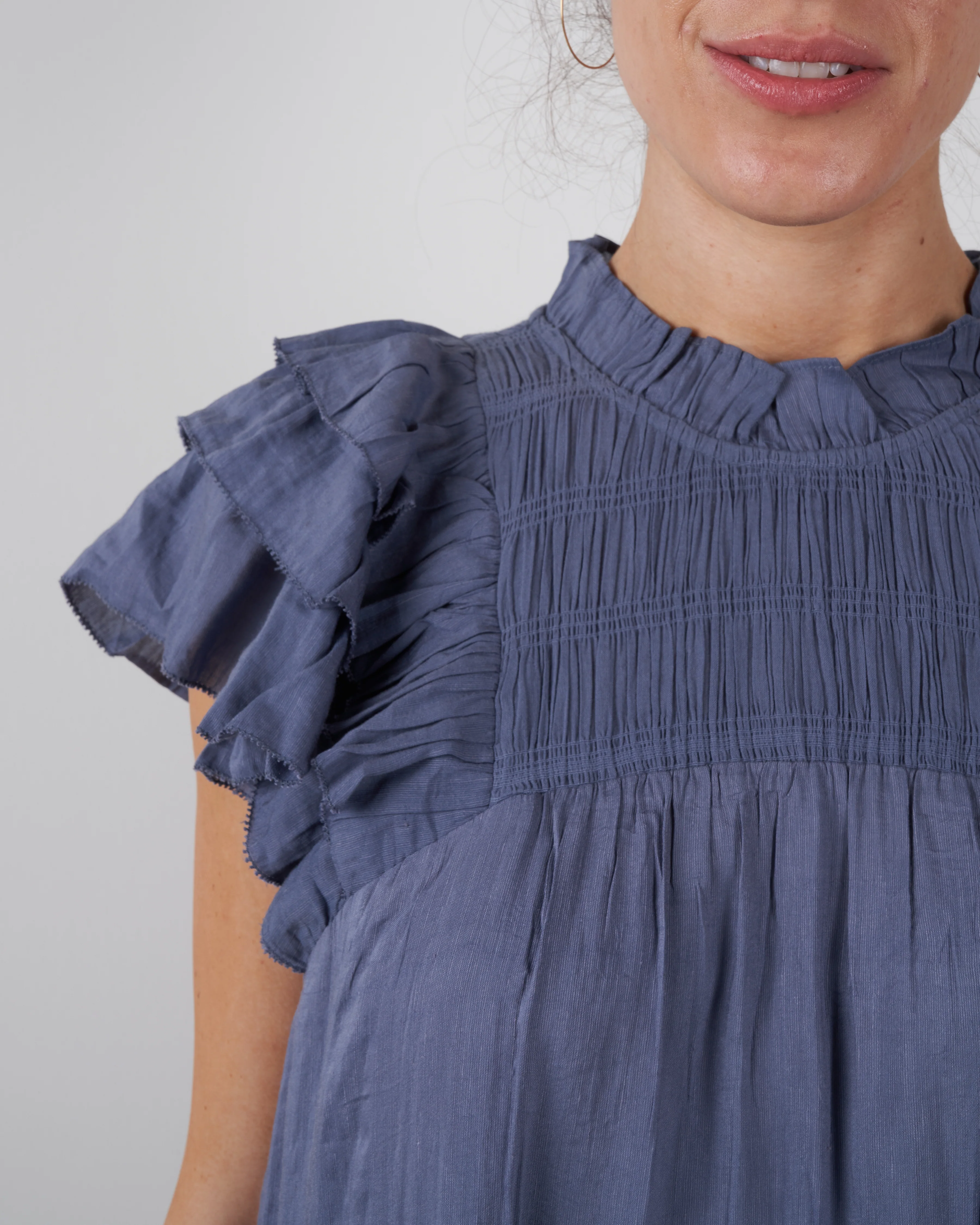 eleanor tiered dress - slate - Image 4
