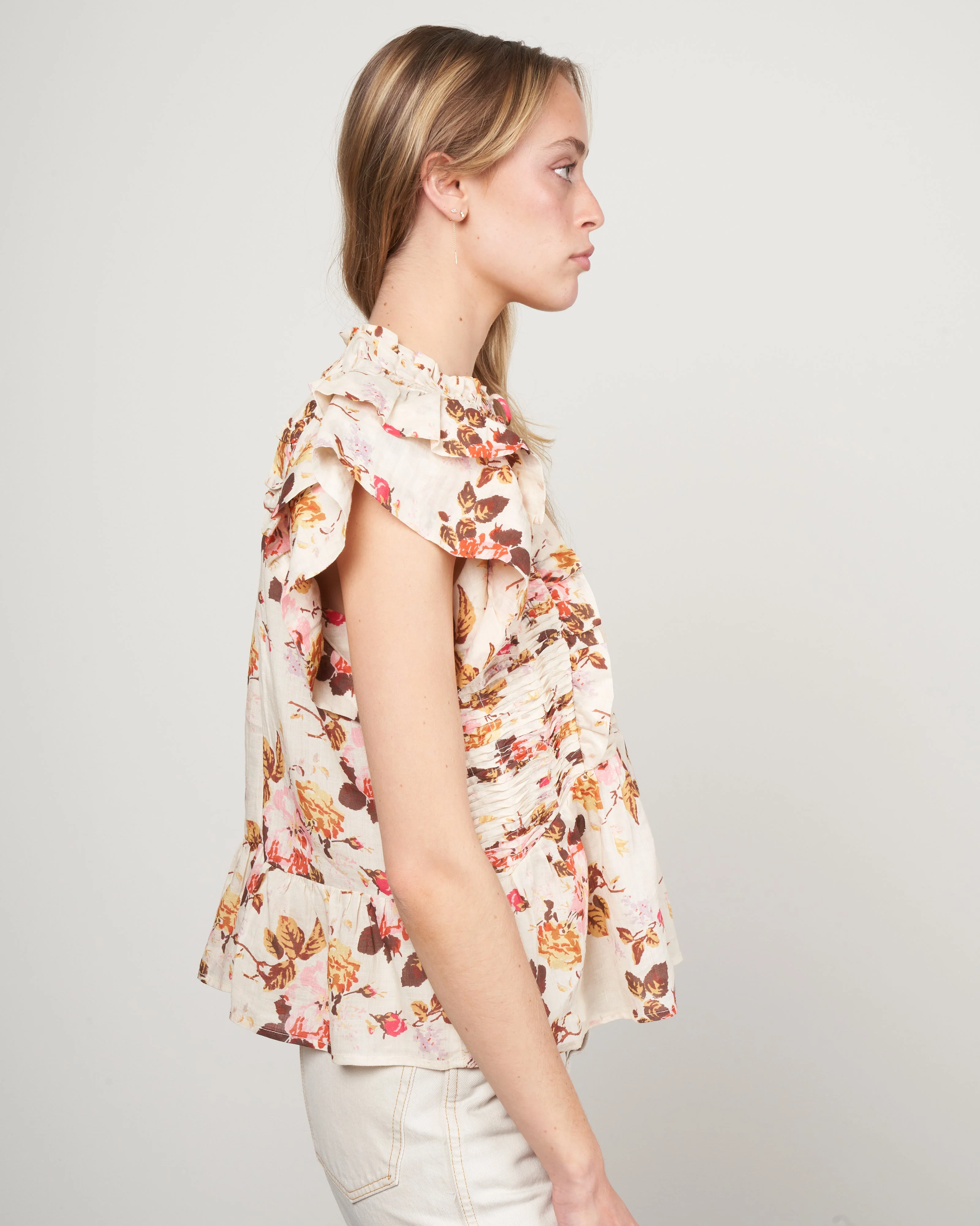 esme flutter sleeve top - cream - Image 3