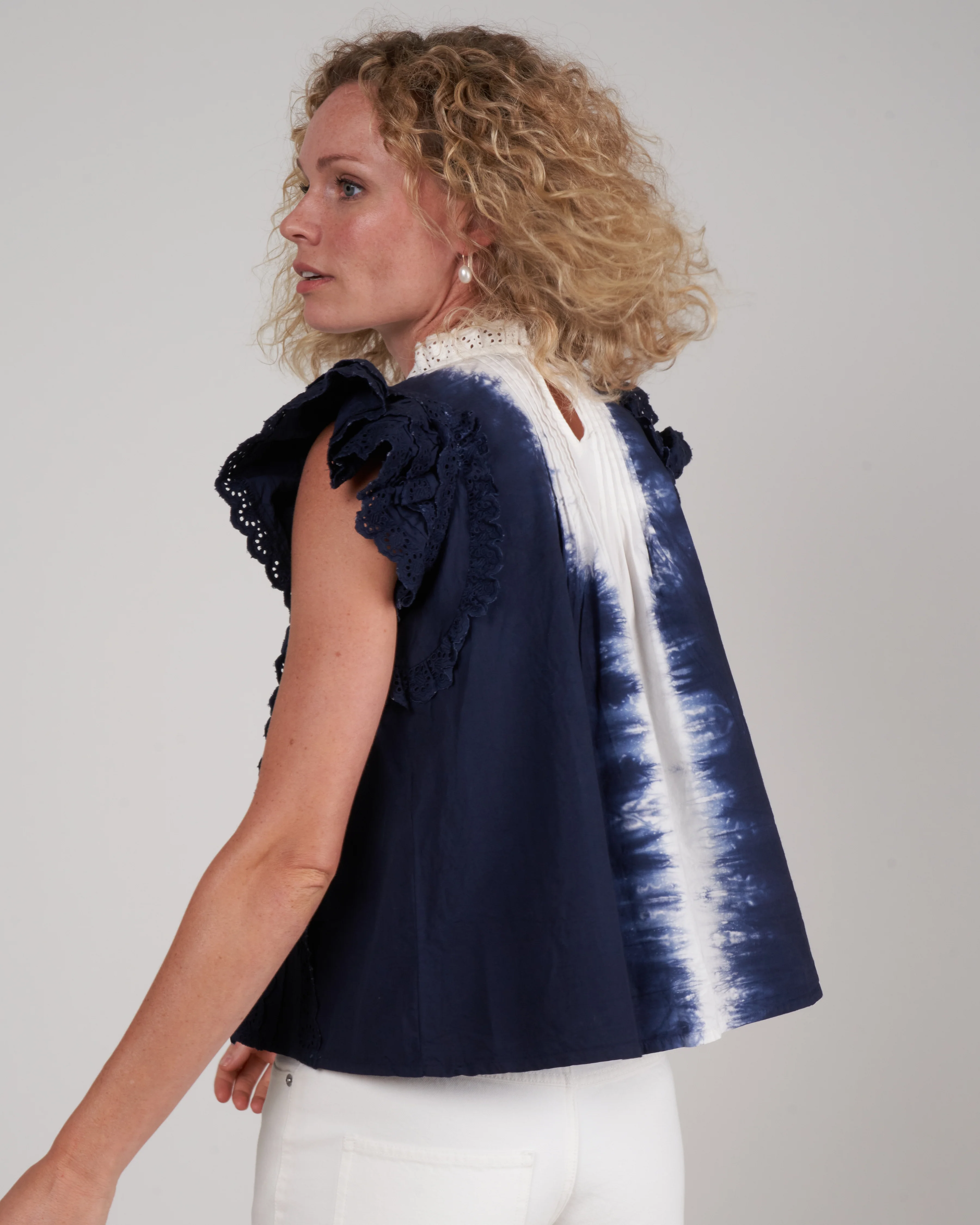 everlyn s/slv top- indigo indigo - Image 2