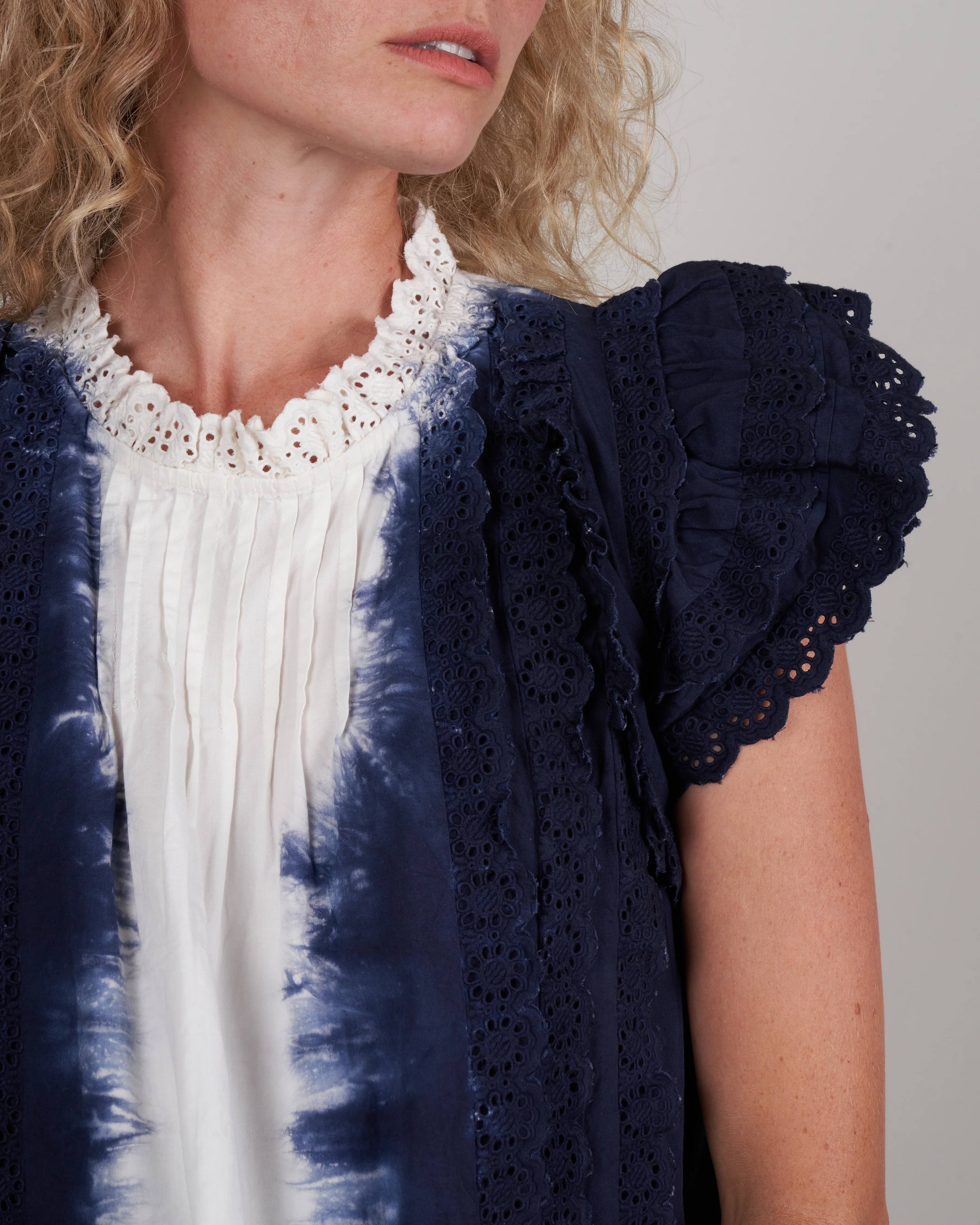 everlyn s/slv top- indigo indigo - Image 4