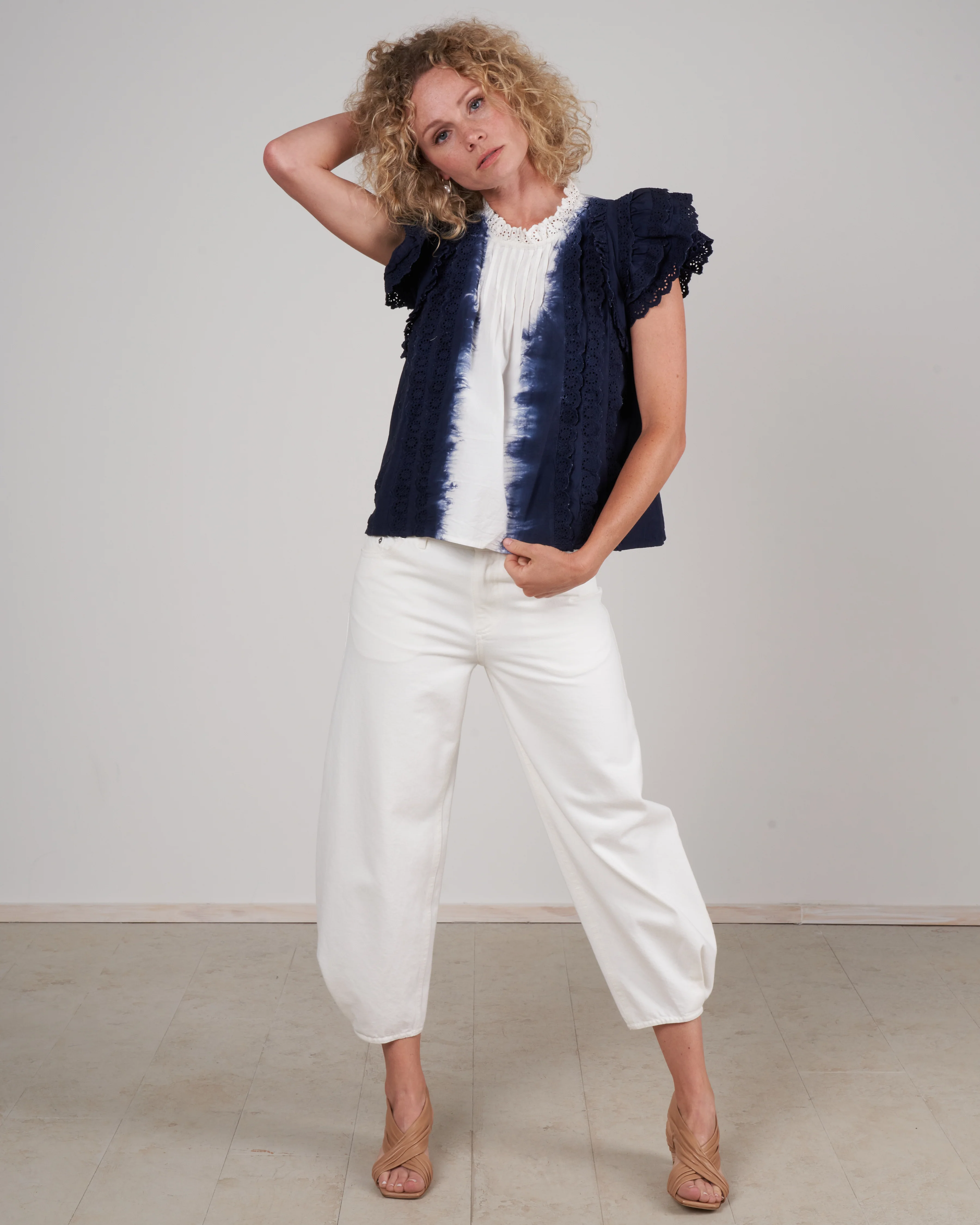 everlyn s/slv top- indigo indigo - Image 5