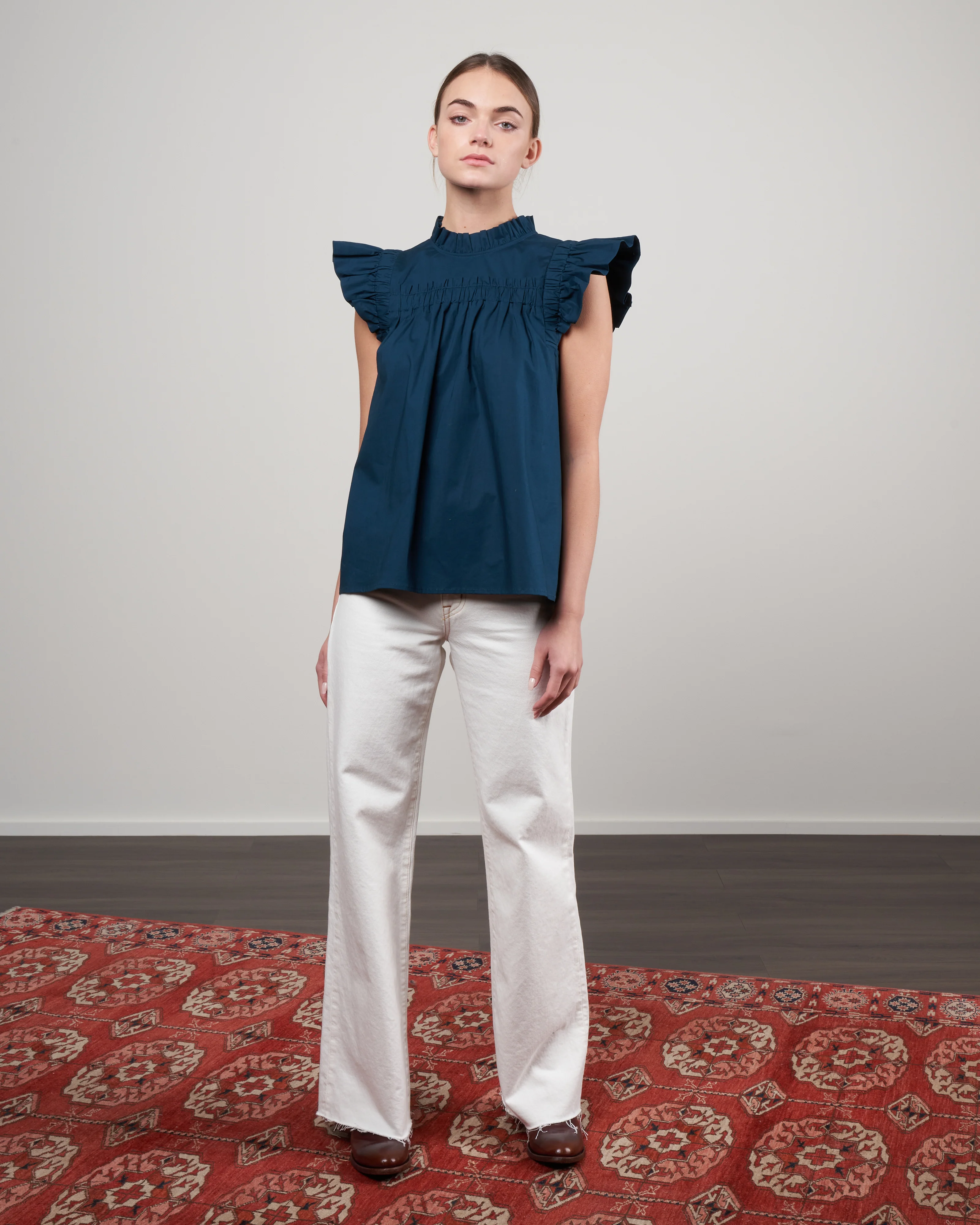 gaia solid cotton tank - aegean - Image 2