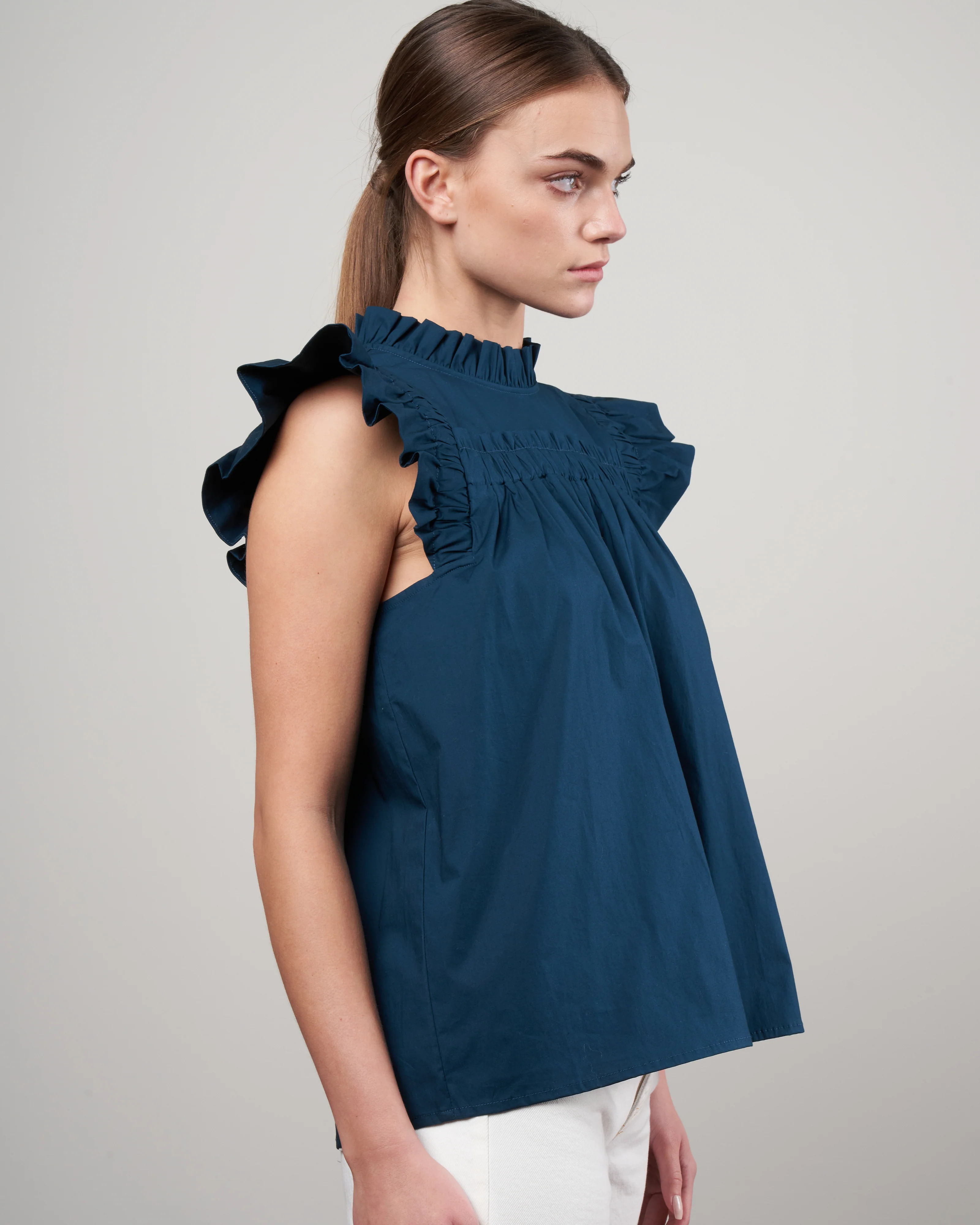 gaia solid cotton tank - aegean - Image 3