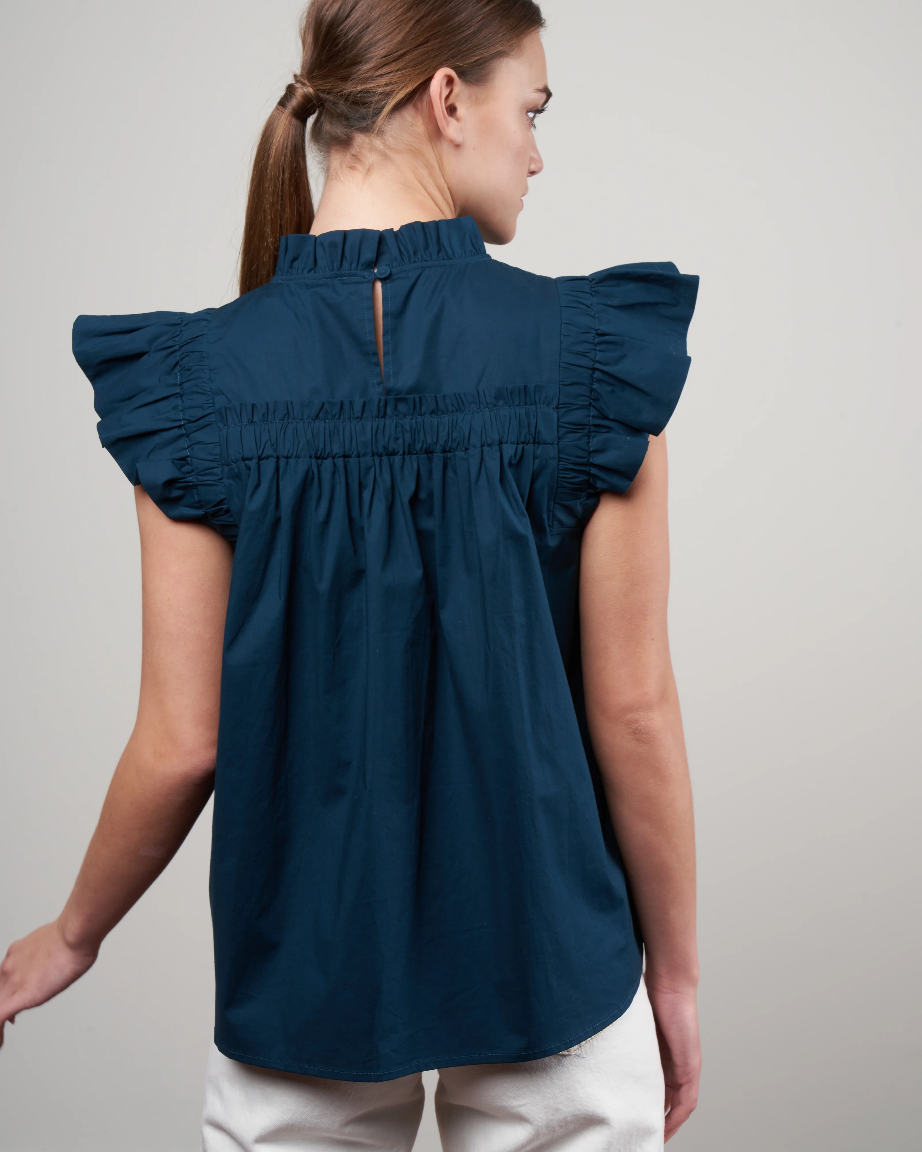 gaia solid cotton tank - aegean - Image 4