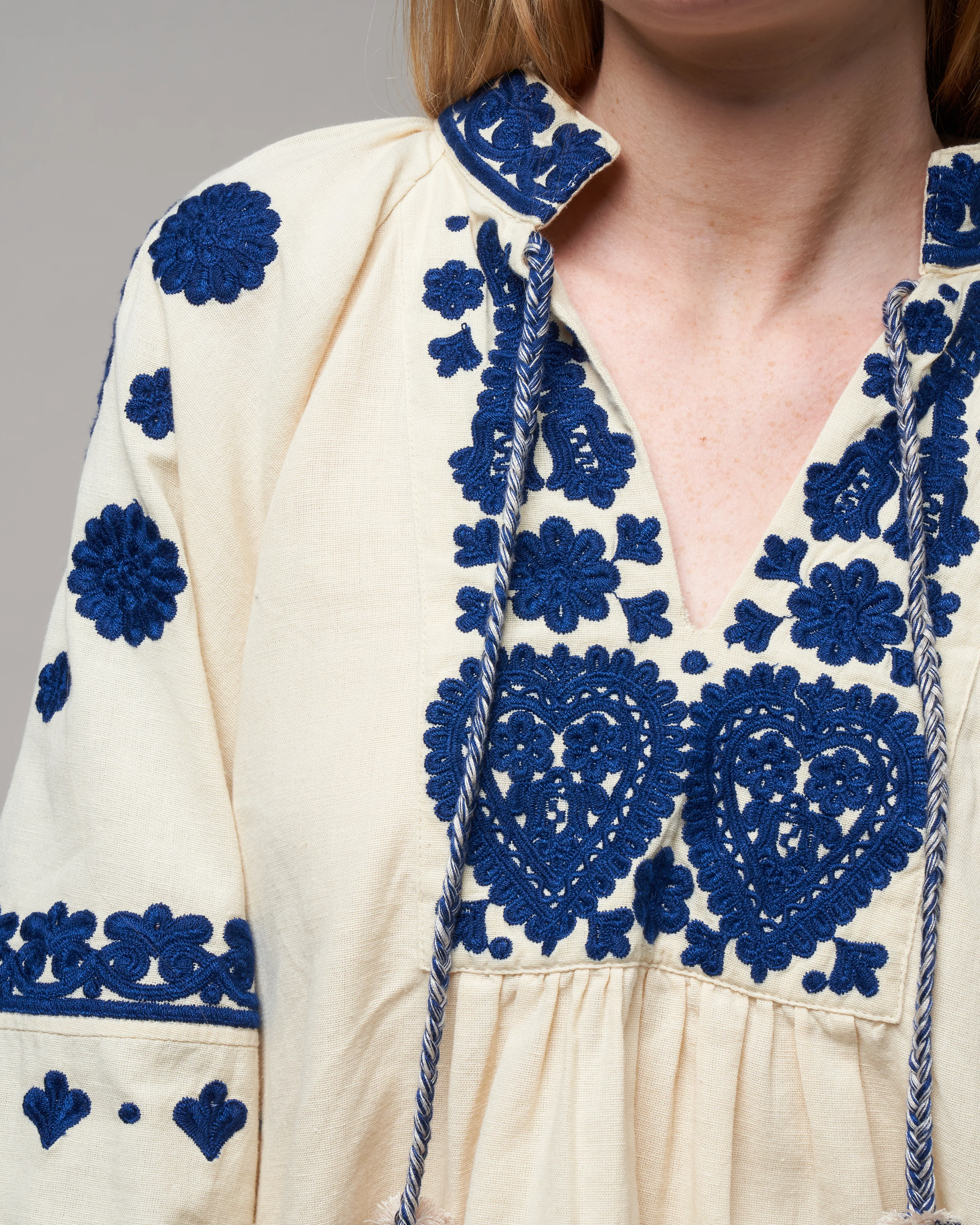 holly soutache l/slv top - cream - Image 5
