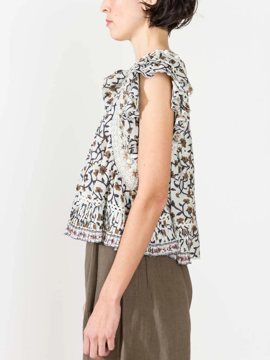 khloe top - crema print - Image 3