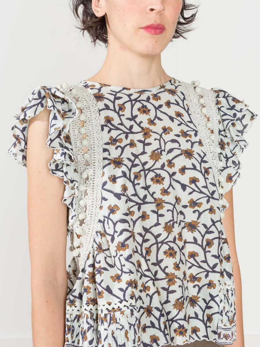 khloe top - crema print - Image 5