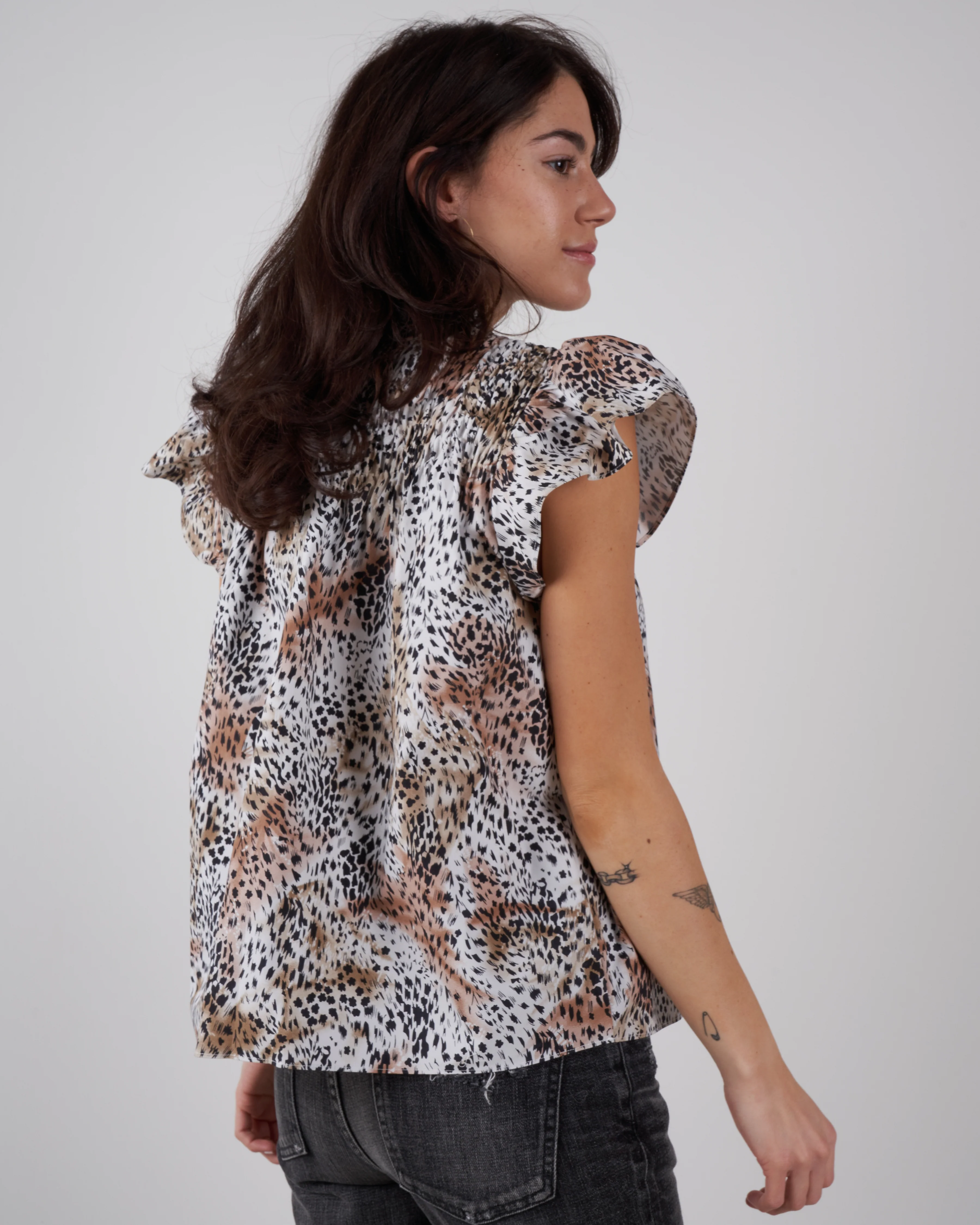 lana flutter sleeve top - multi - Image 3