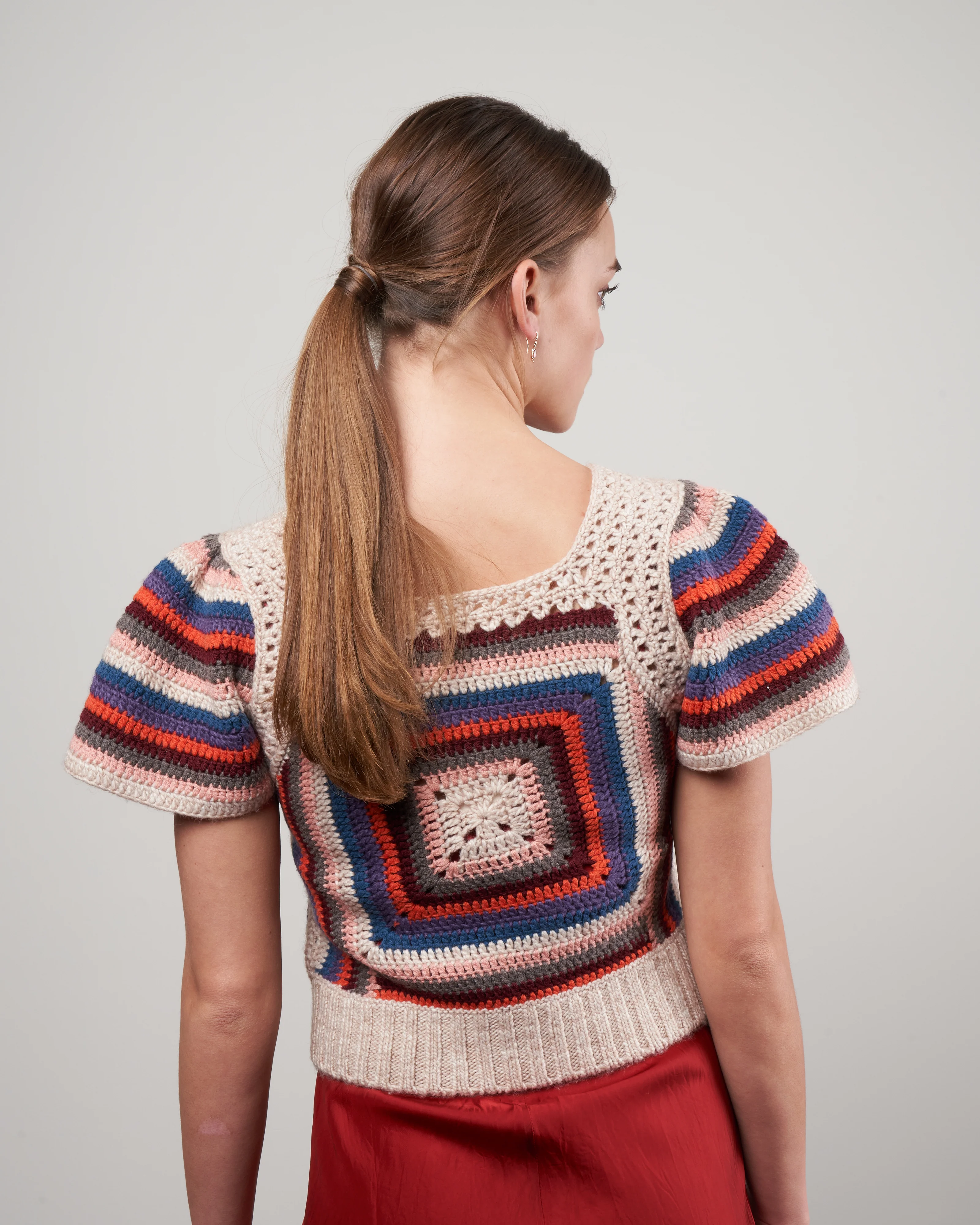 mena crochet flutter sleeve knit tank - multi - Image 4