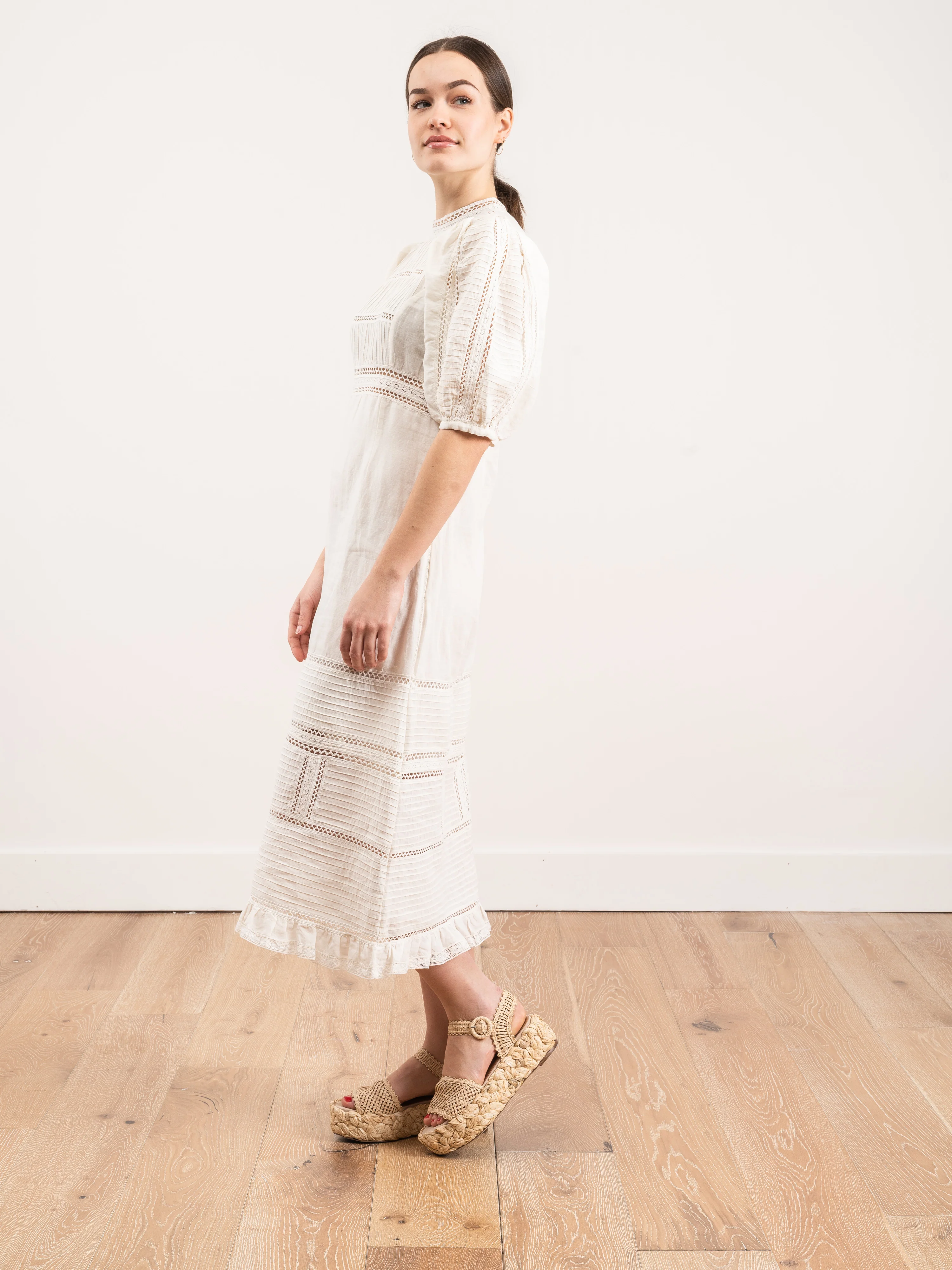 poppy pintuck midi dress - Image 2