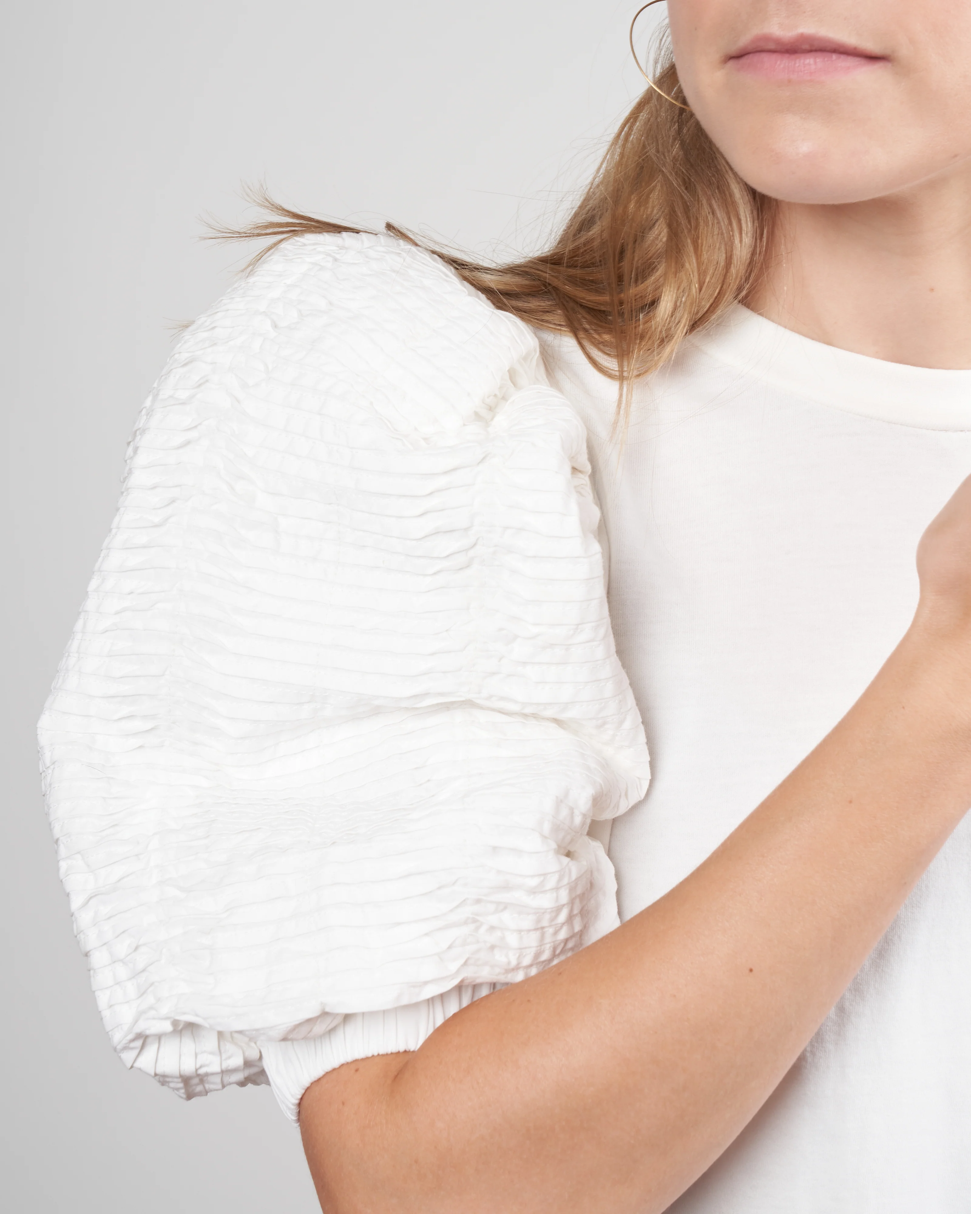 rene cotton puff sleeve t shirt - white - Image 6