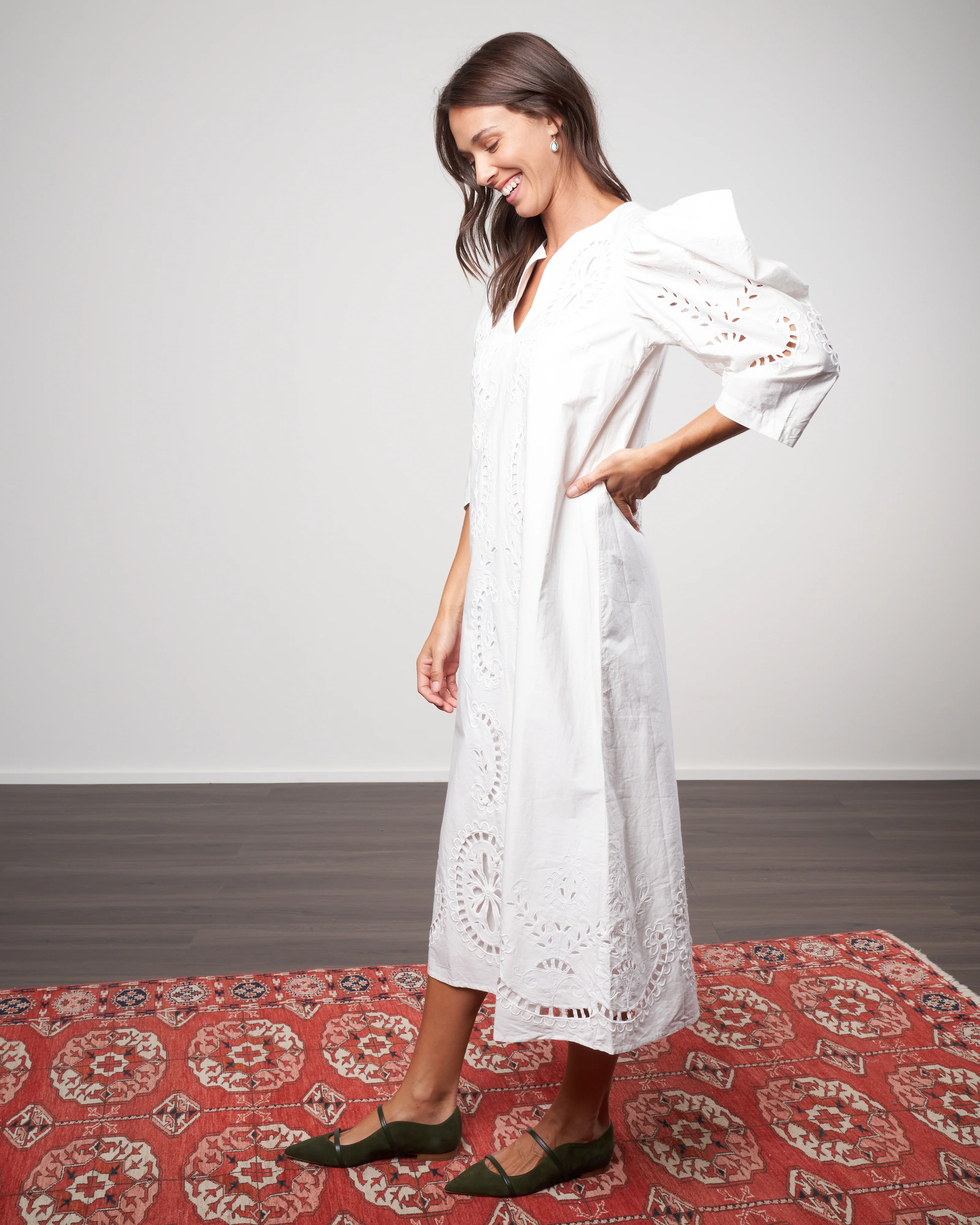 santos eyelet dress - white - Image 2