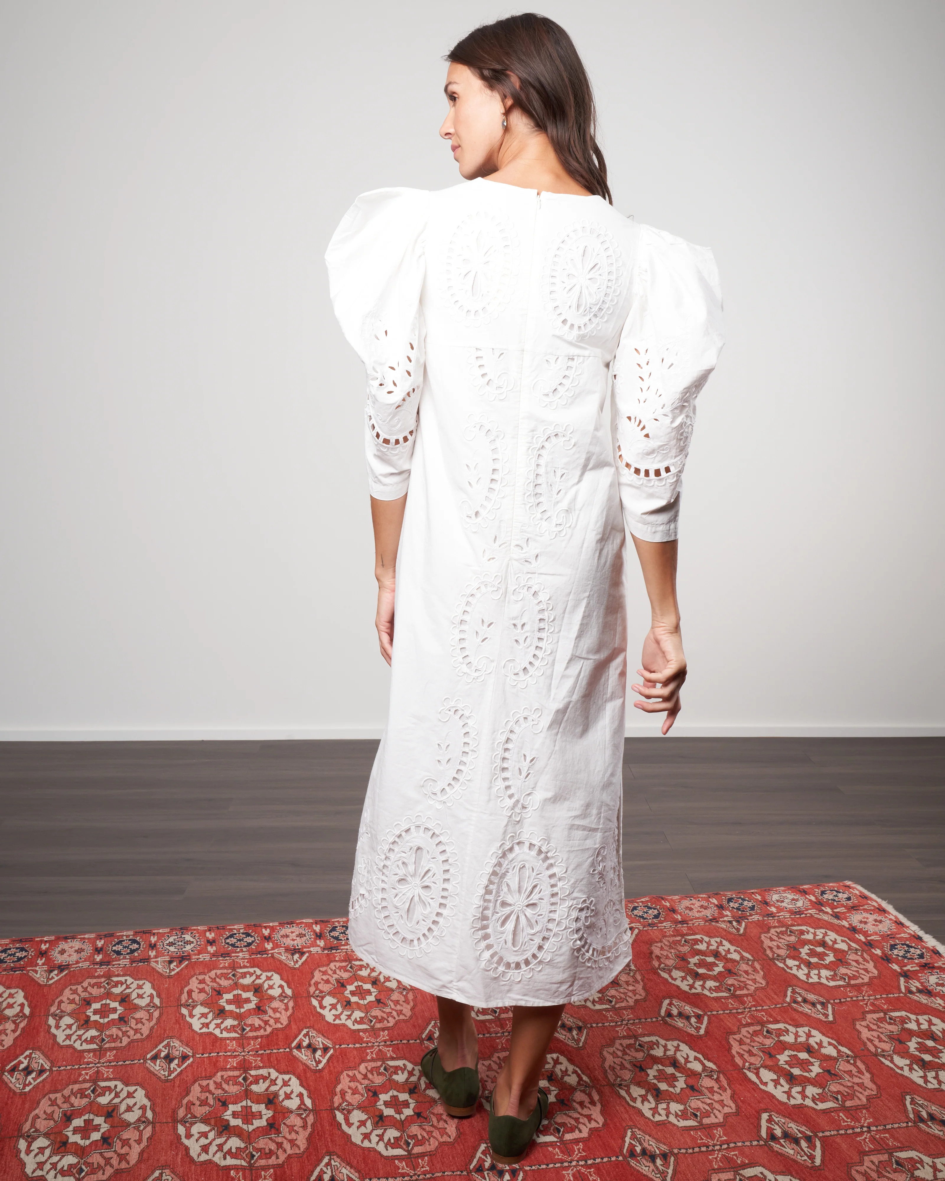santos eyelet dress - white - Image 3