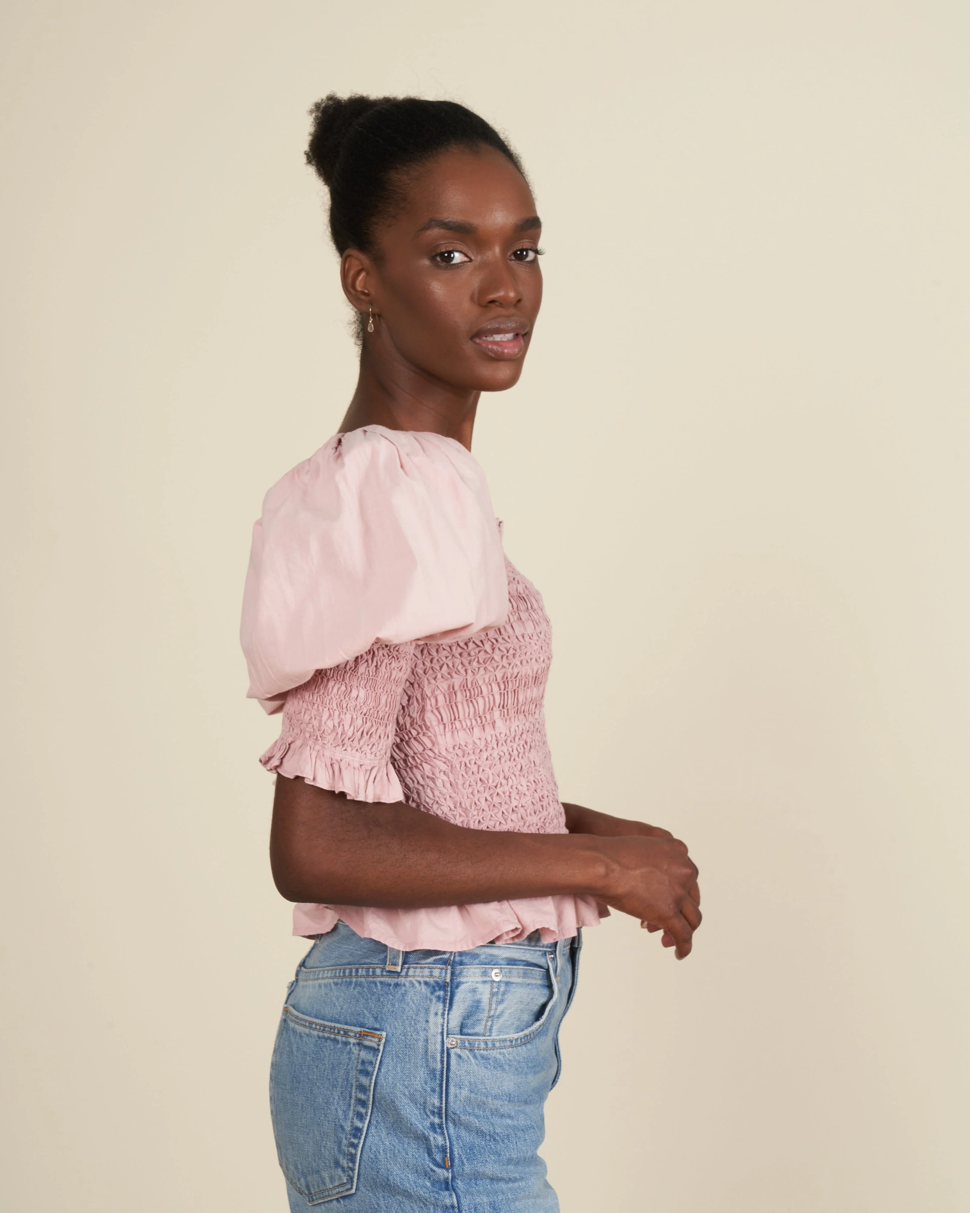 simona puff slv smocked top - blossom - Image 3