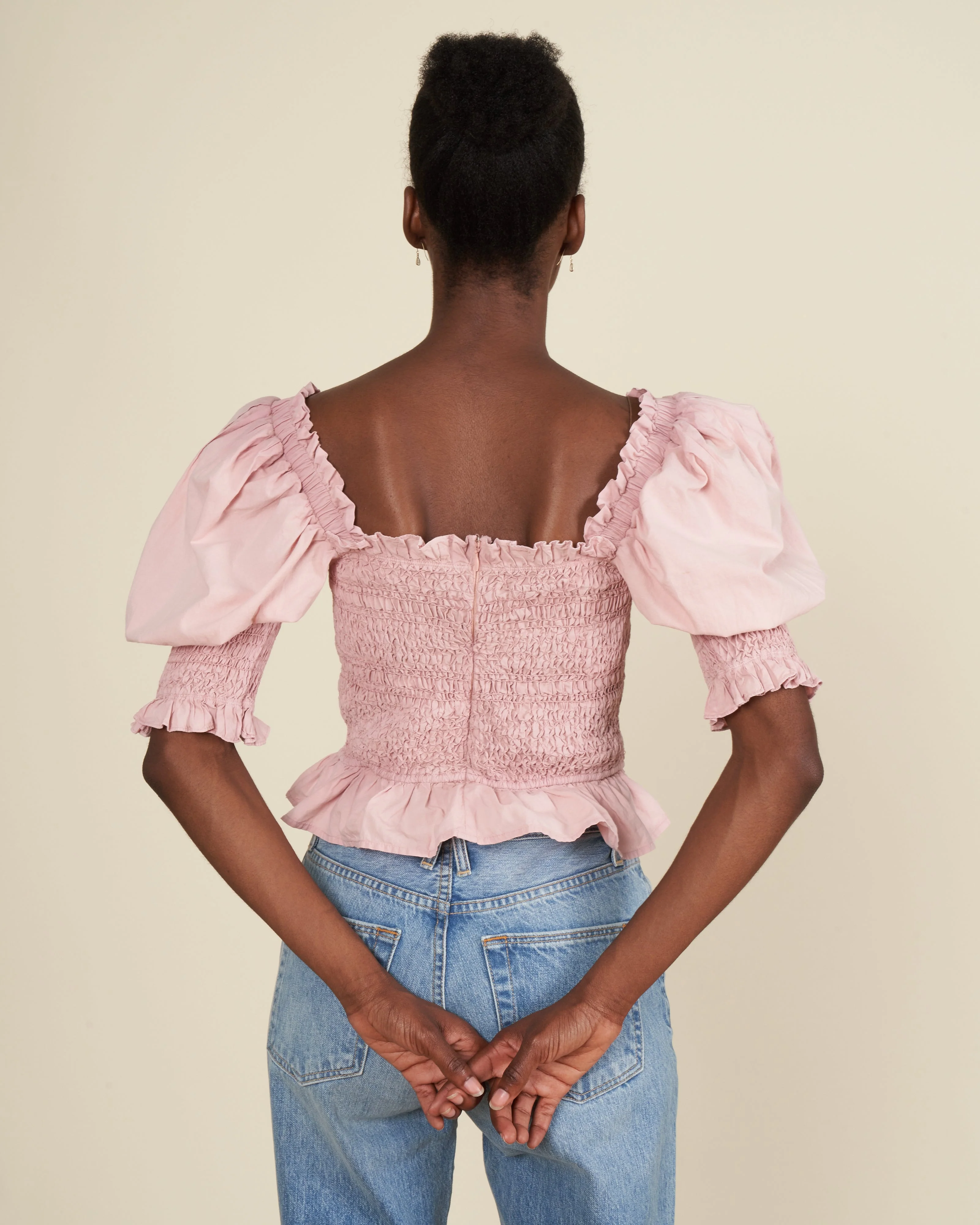 simona puff slv smocked top - blossom - Image 4