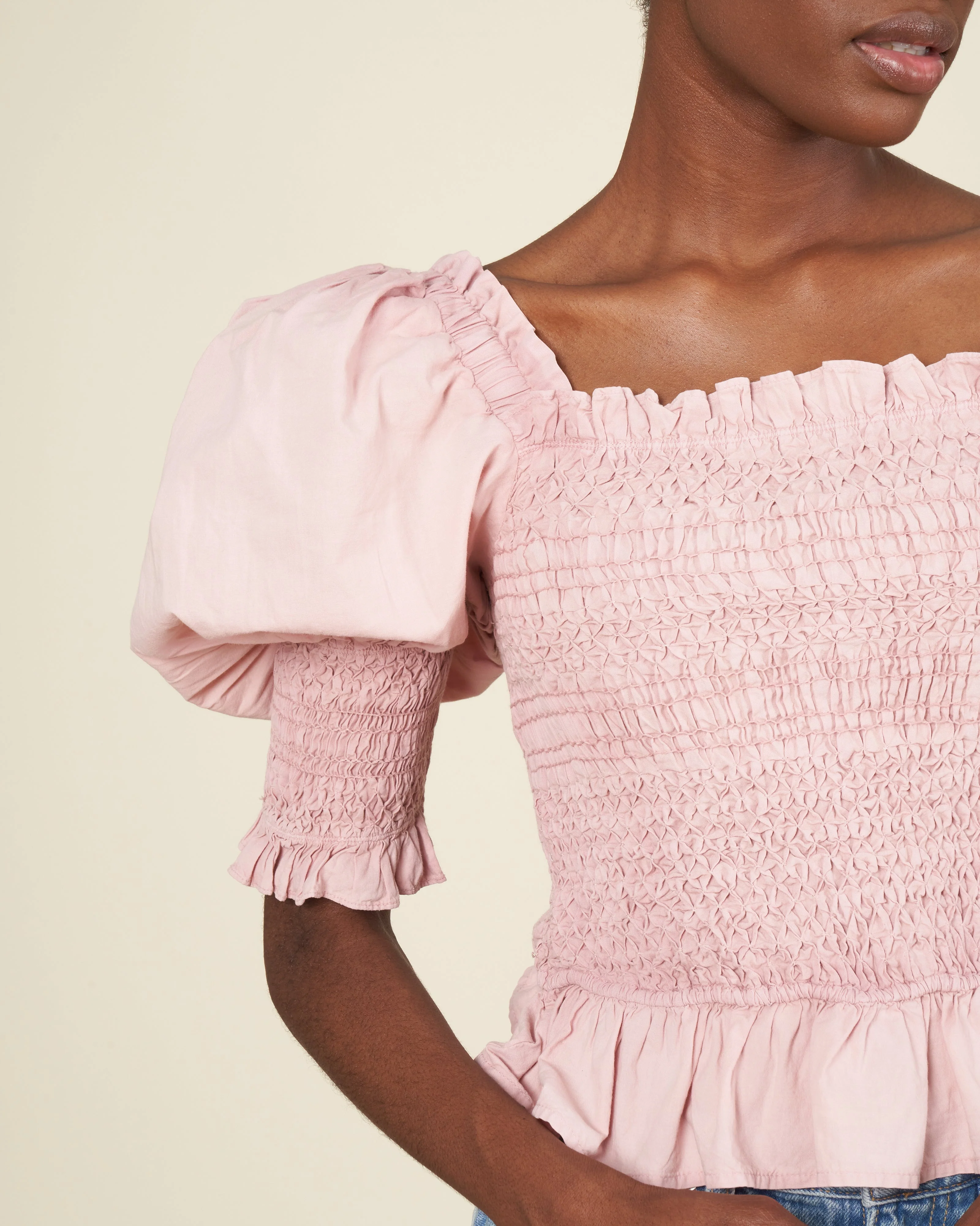 simona puff slv smocked top - blossom - Image 5
