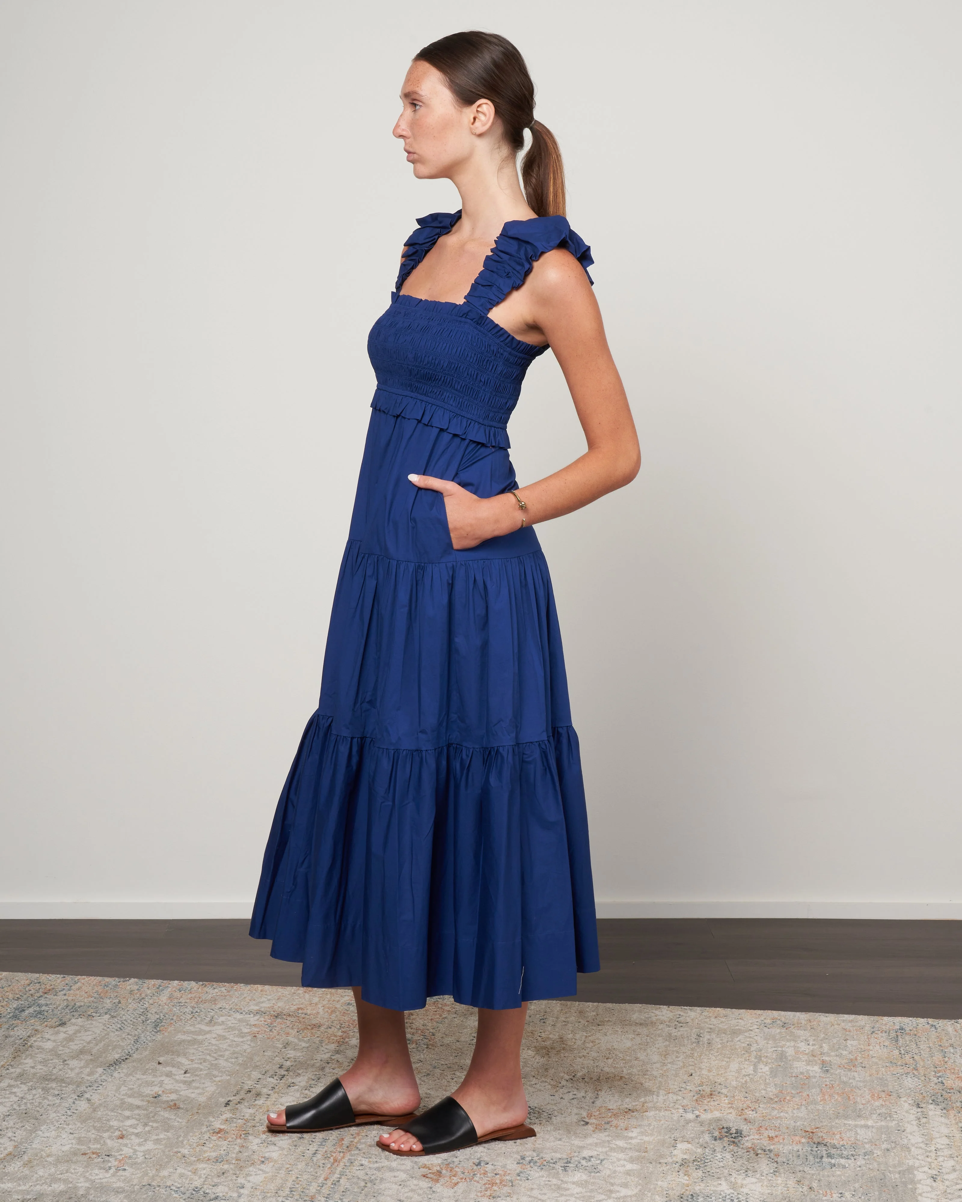 sloane slvless smocked dress - cobalt - Image 2