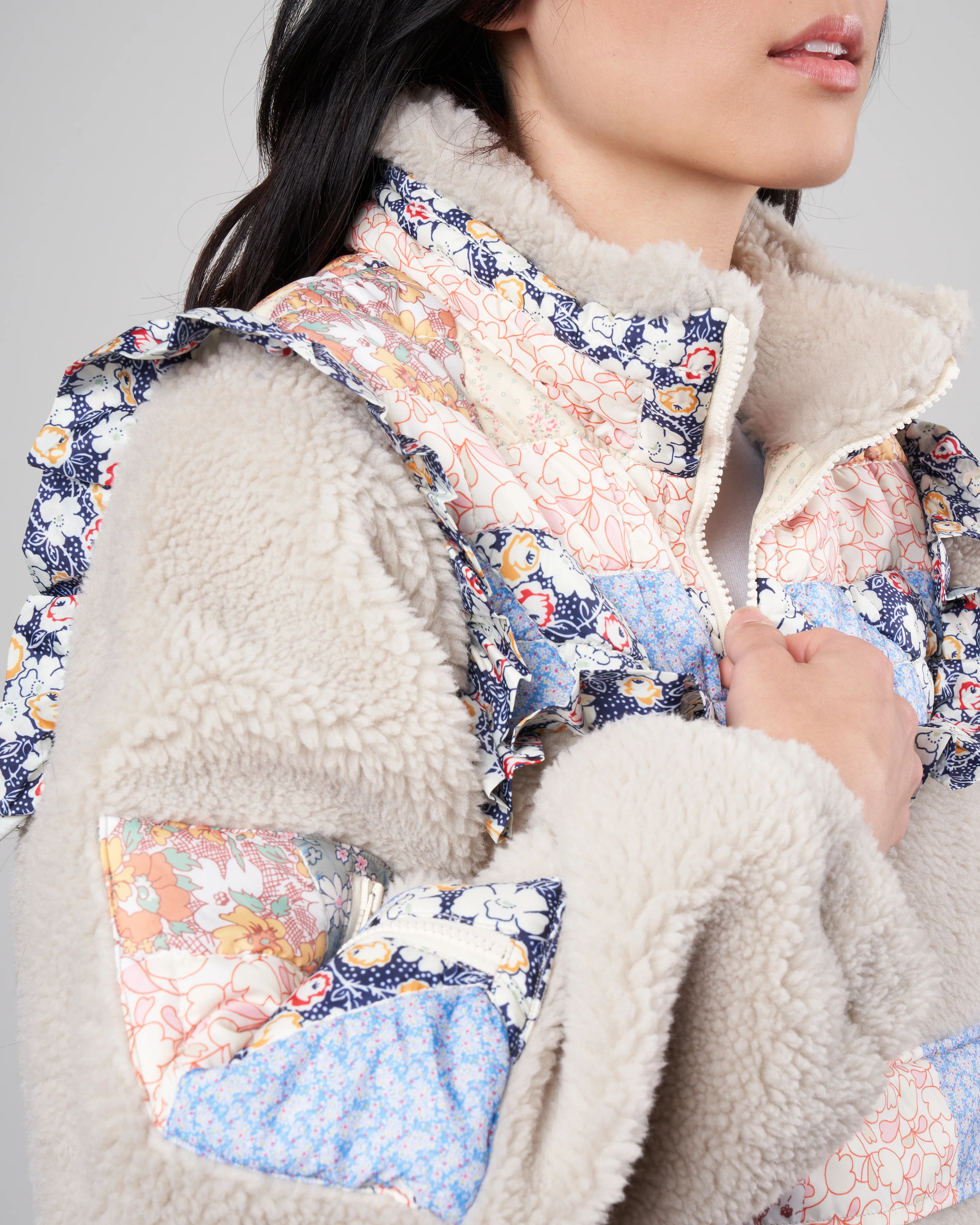 sydney print textured jacket - multi - Image 5