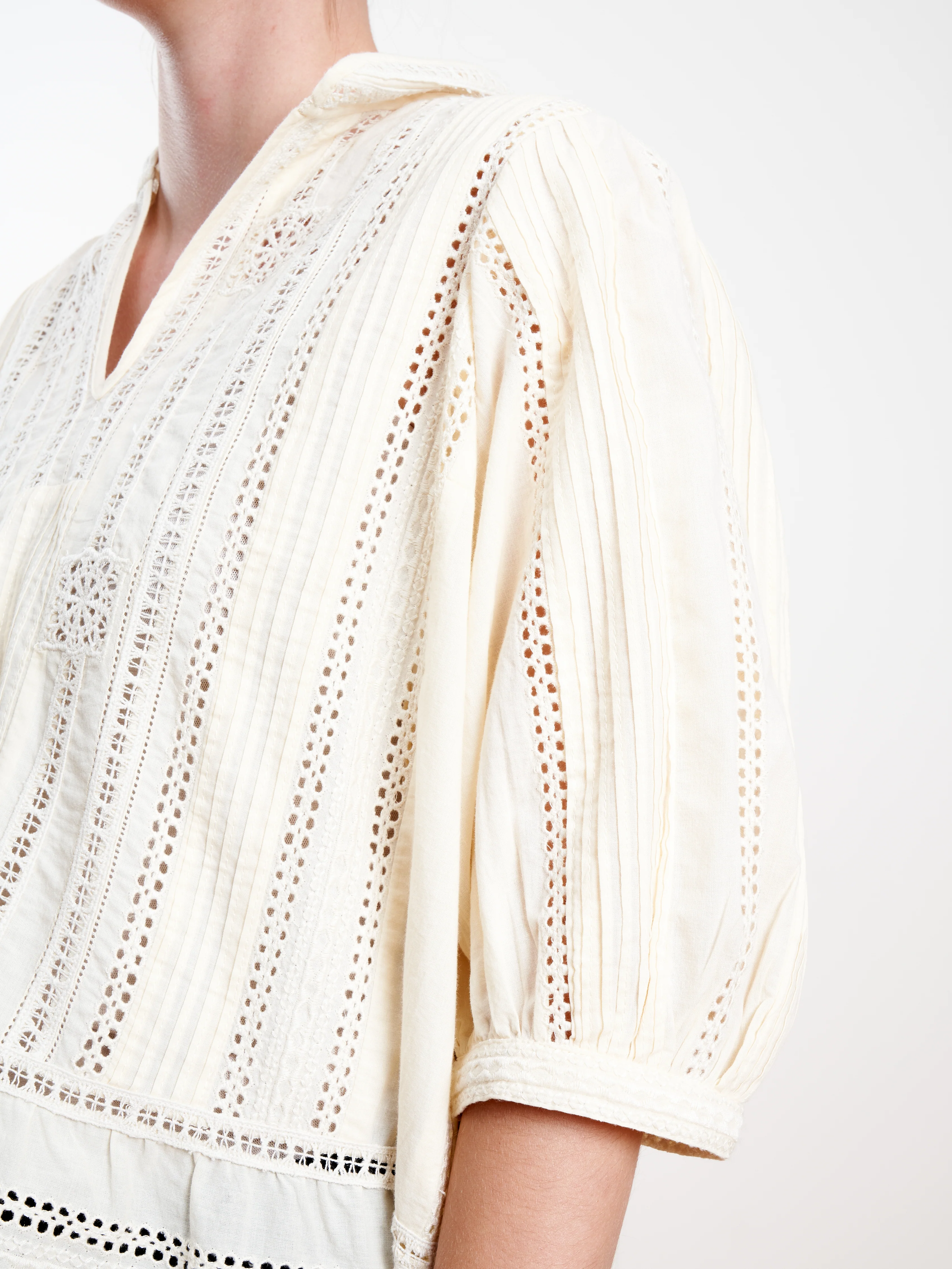 talitha slit top - cream - Image 6