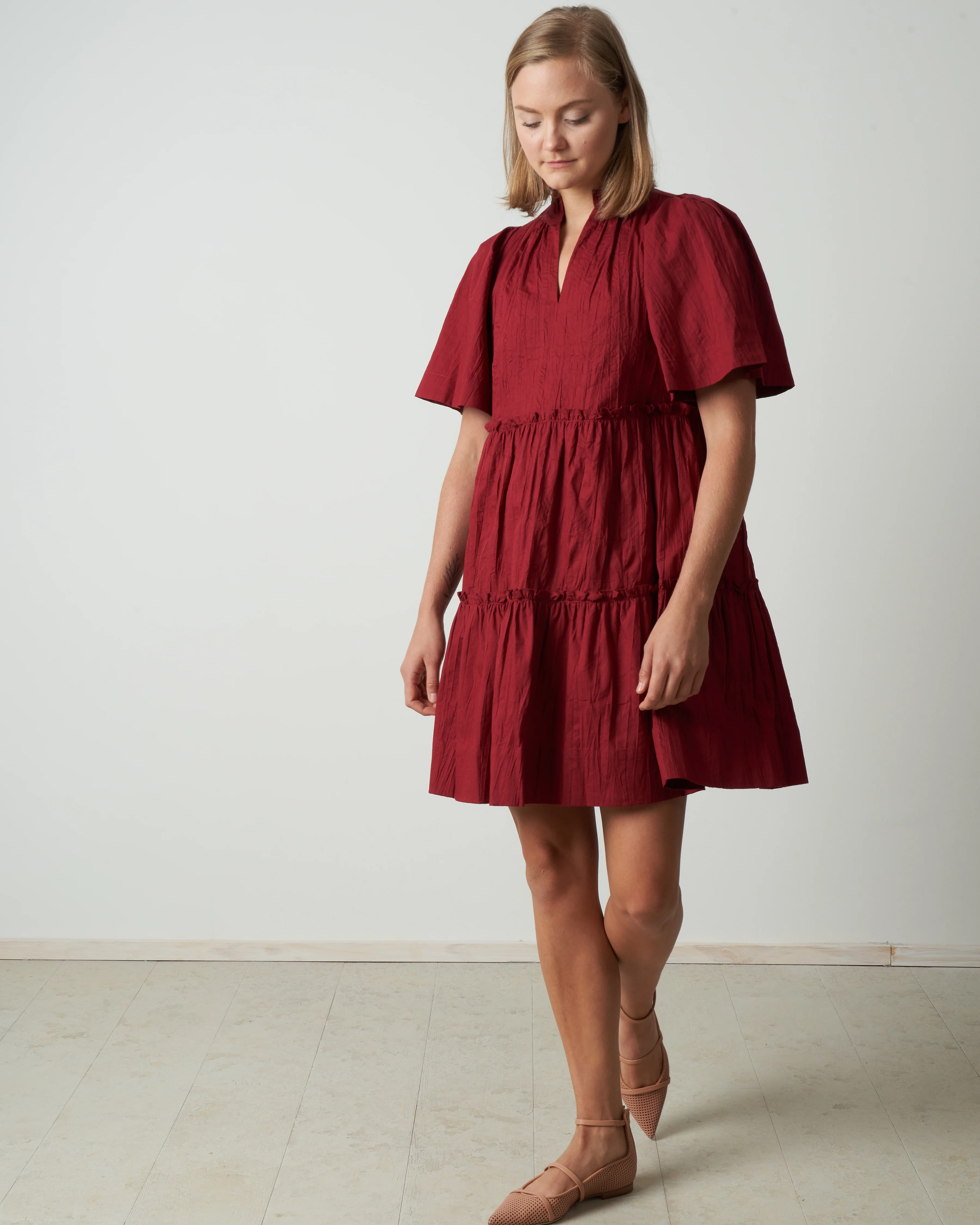 tivoli short sleeve dress - merlot - Image 2