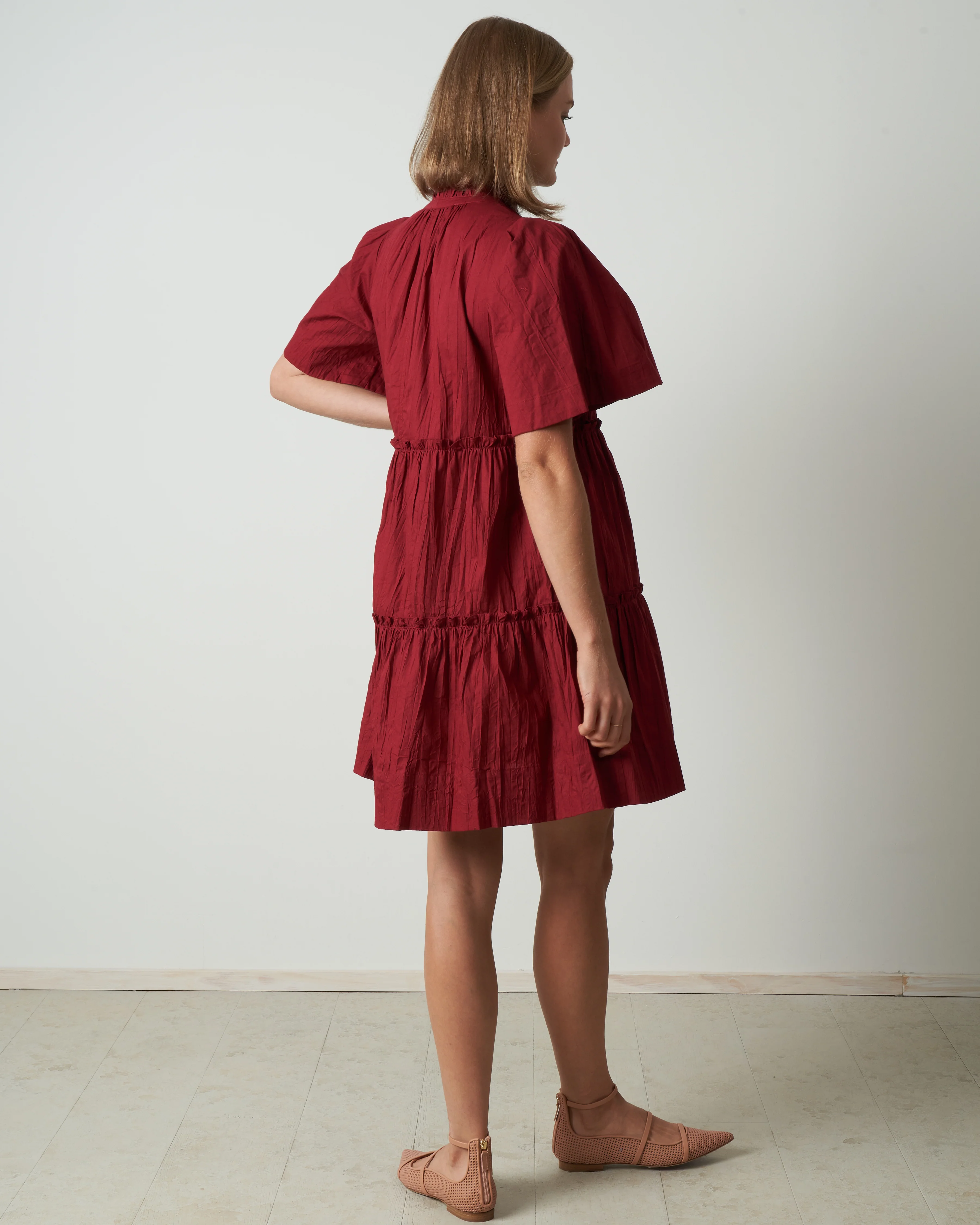 tivoli short sleeve dress - merlot - Image 3
