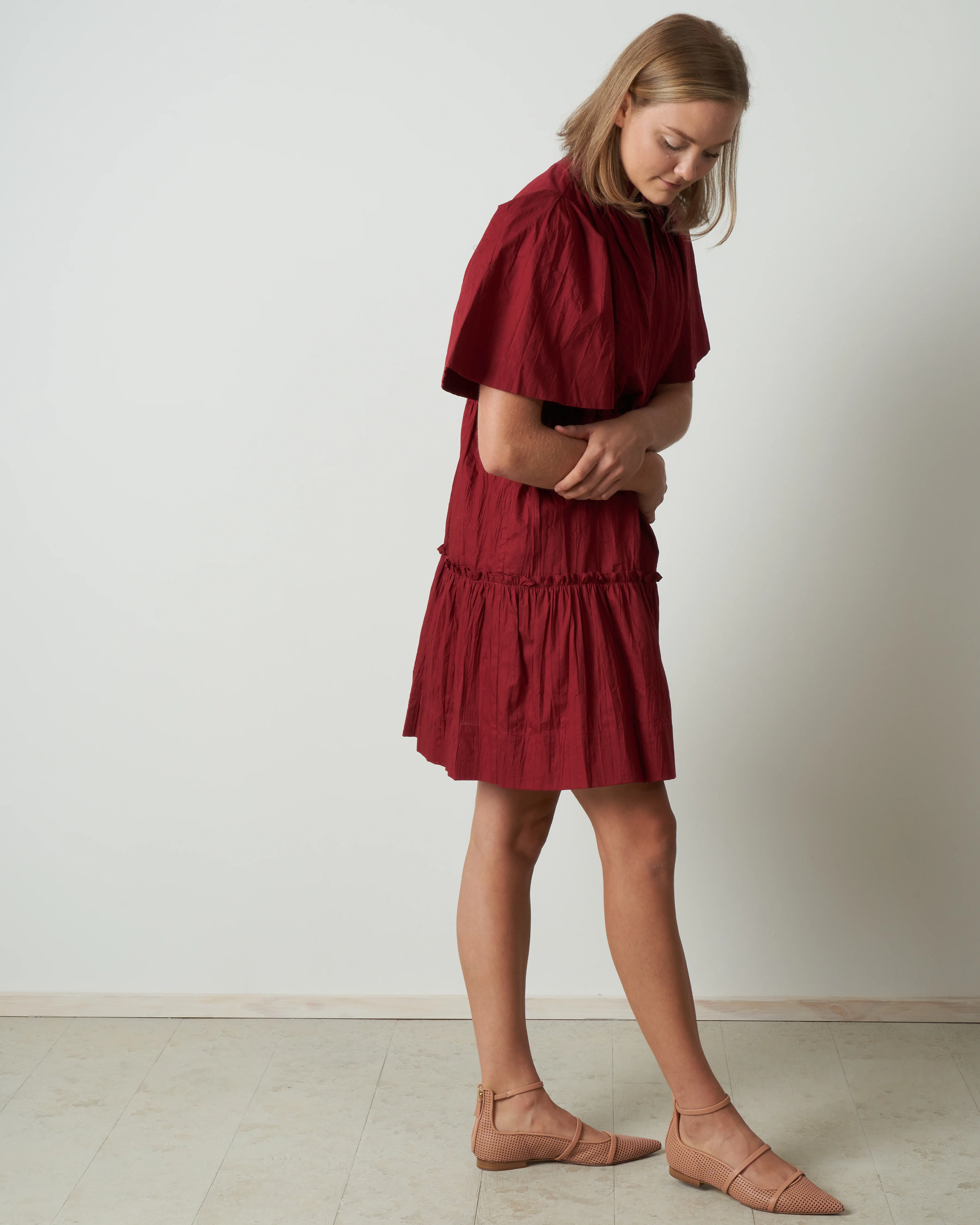 tivoli short sleeve dress - merlot - Image 4