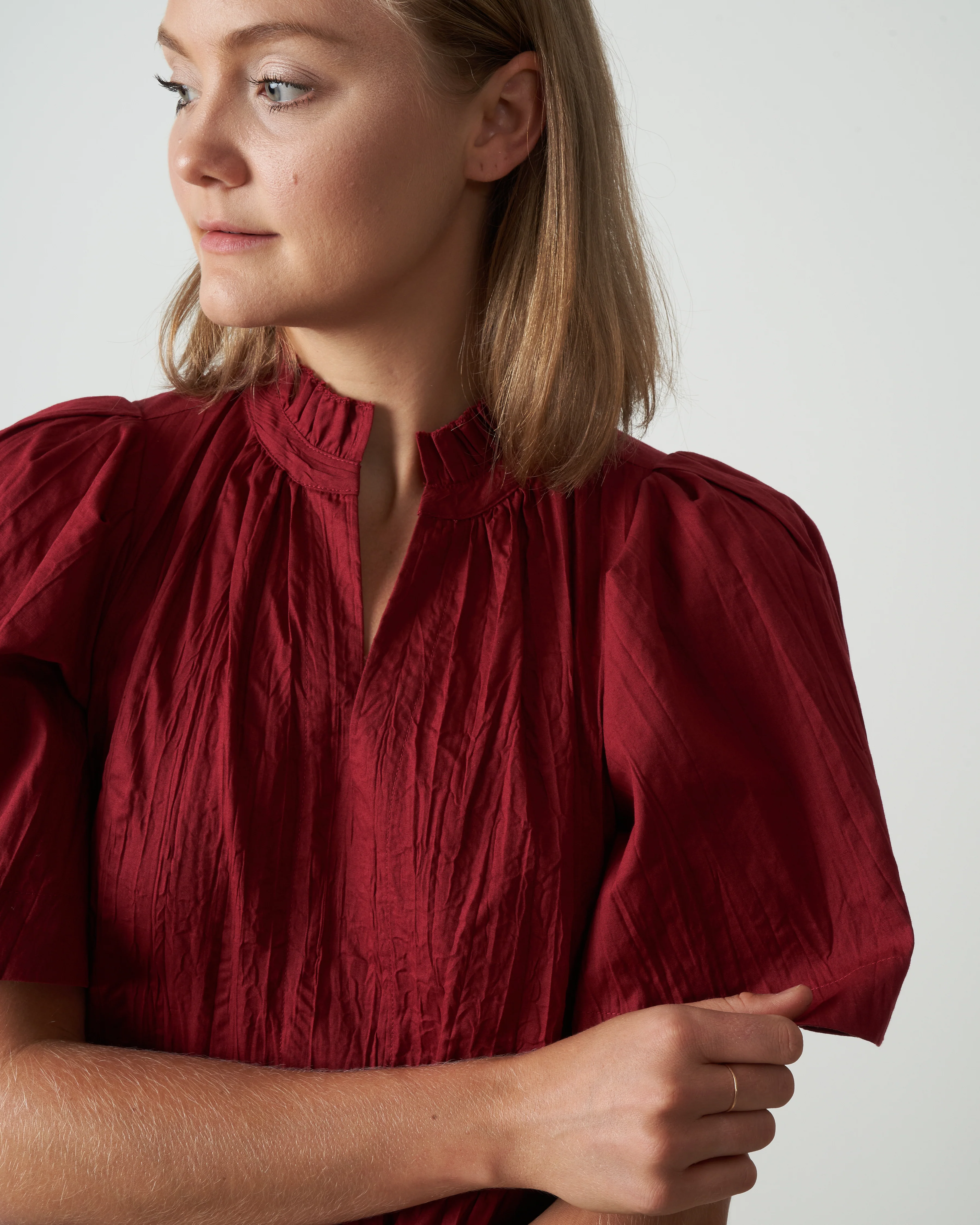 tivoli short sleeve dress - merlot - Image 5