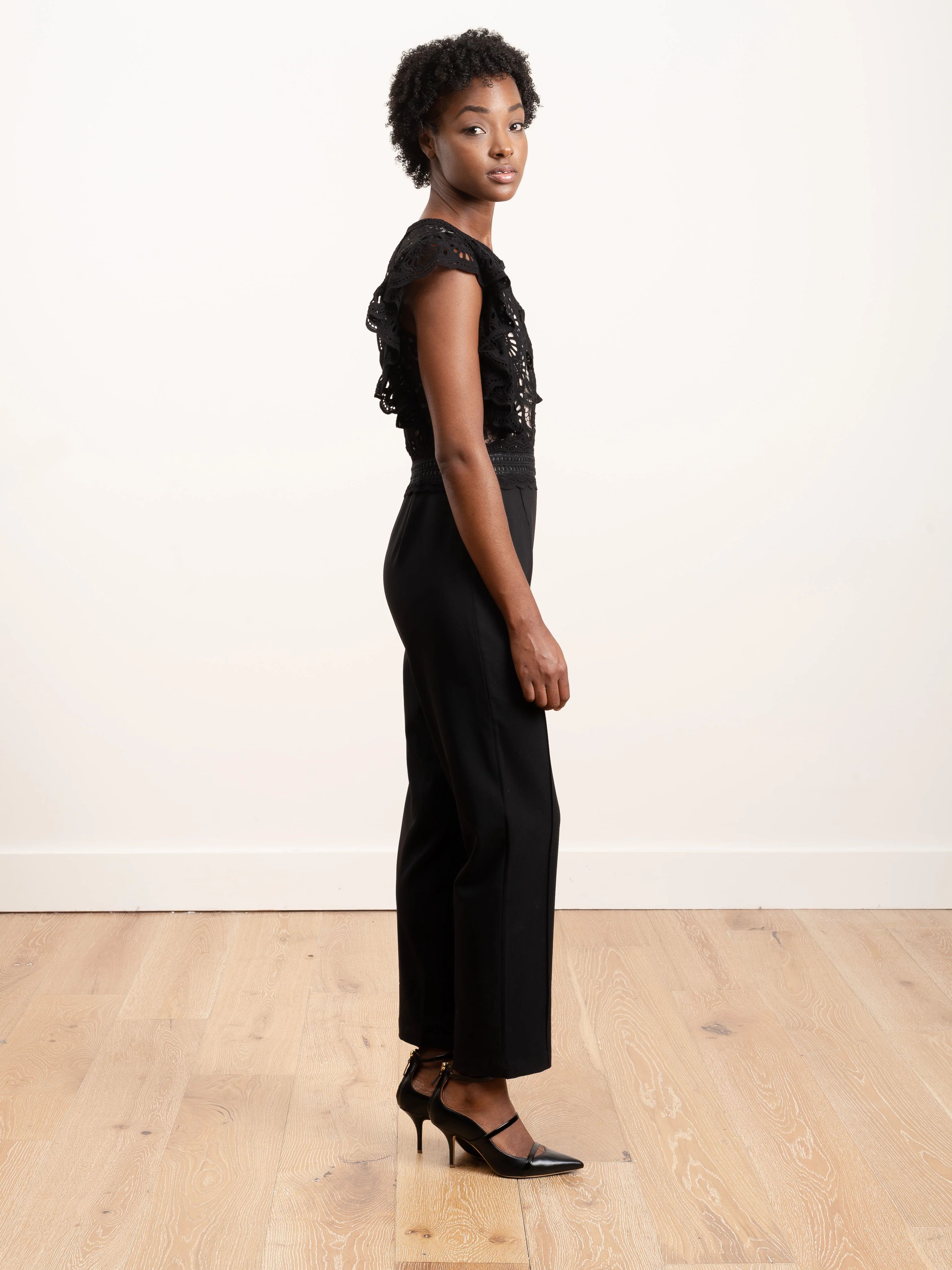 winnie short sleeve lace jumpsuit - Image 2