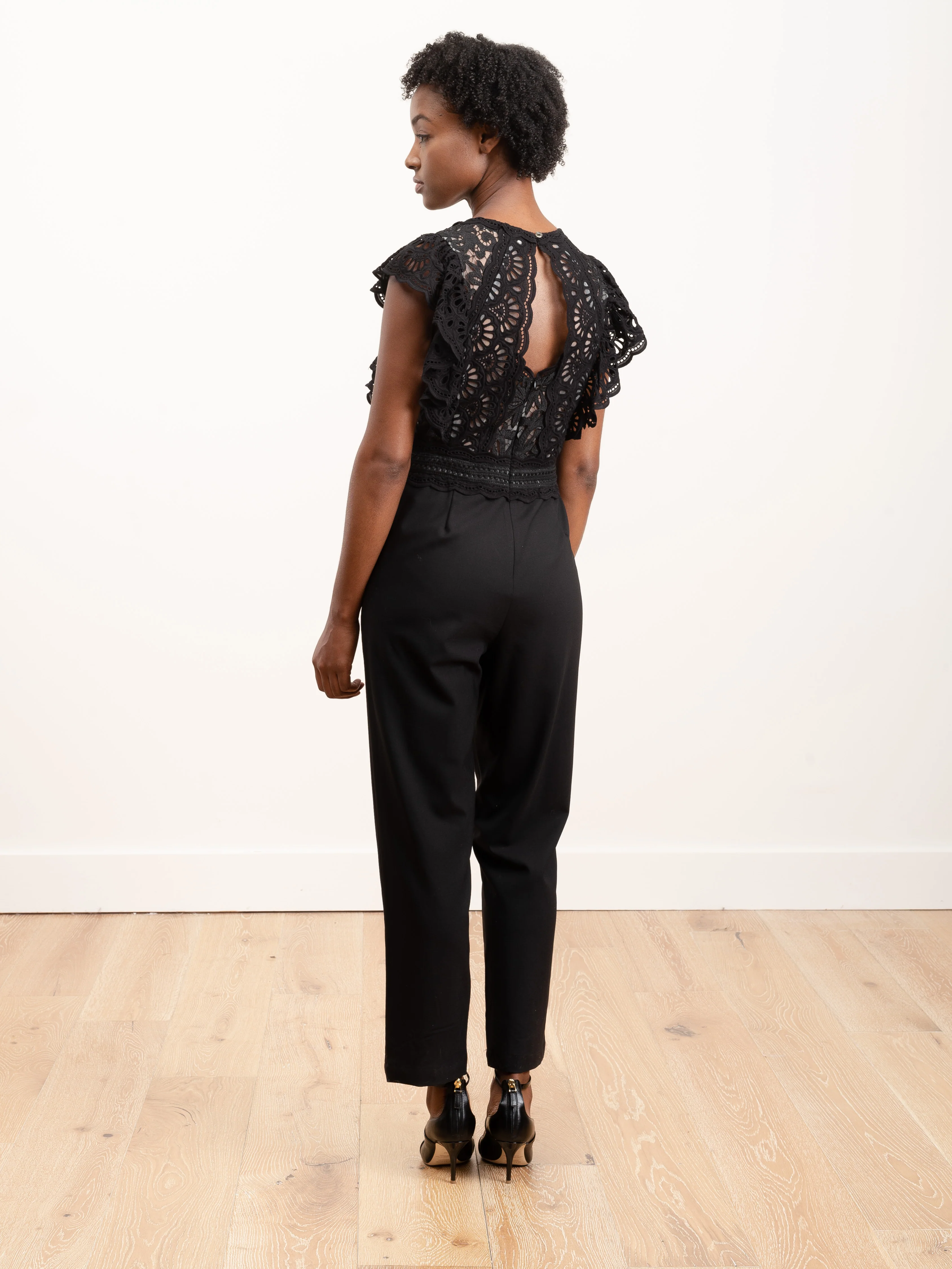 winnie short sleeve lace jumpsuit - Image 3