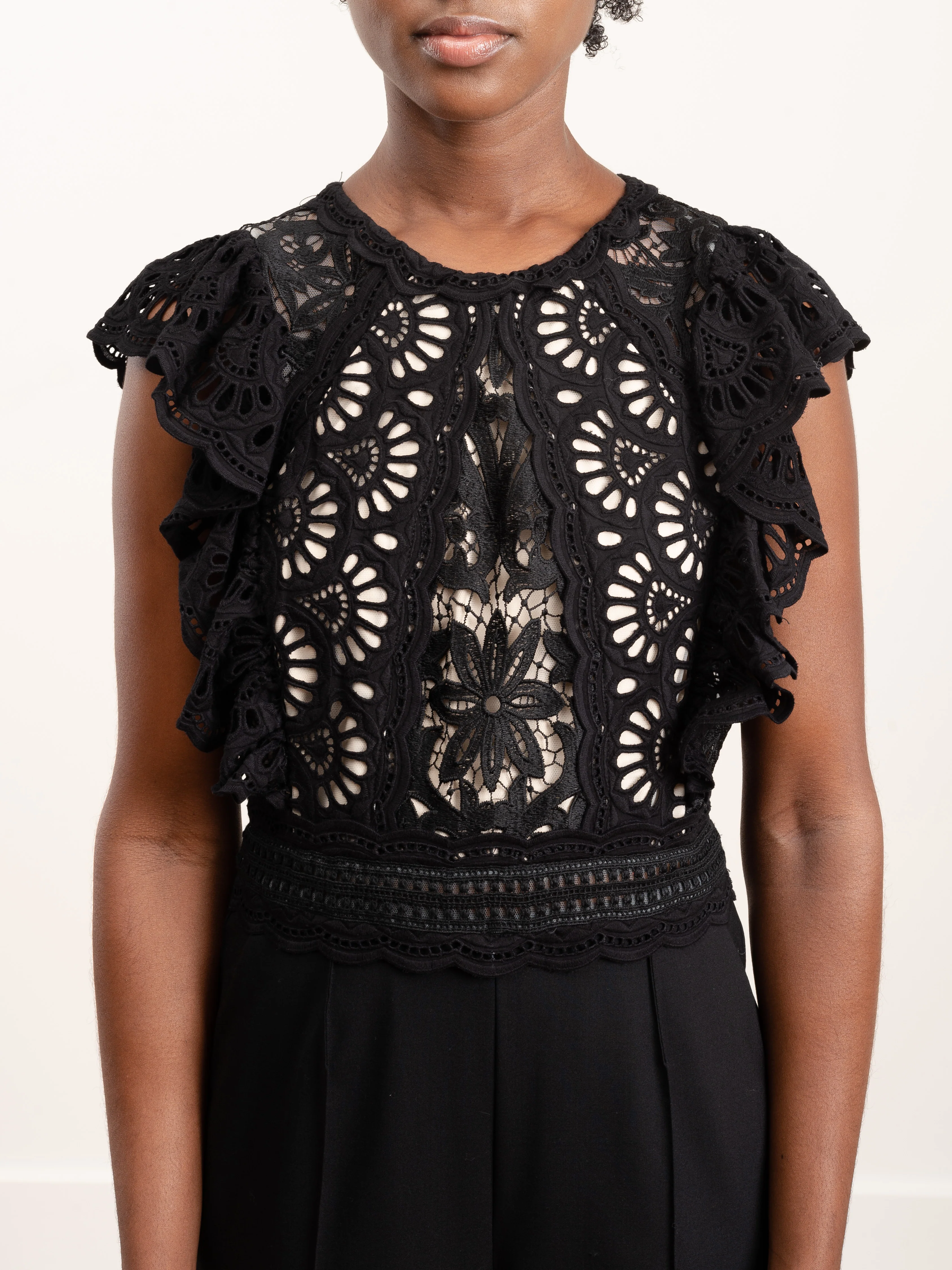 winnie short sleeve lace jumpsuit - Image 4