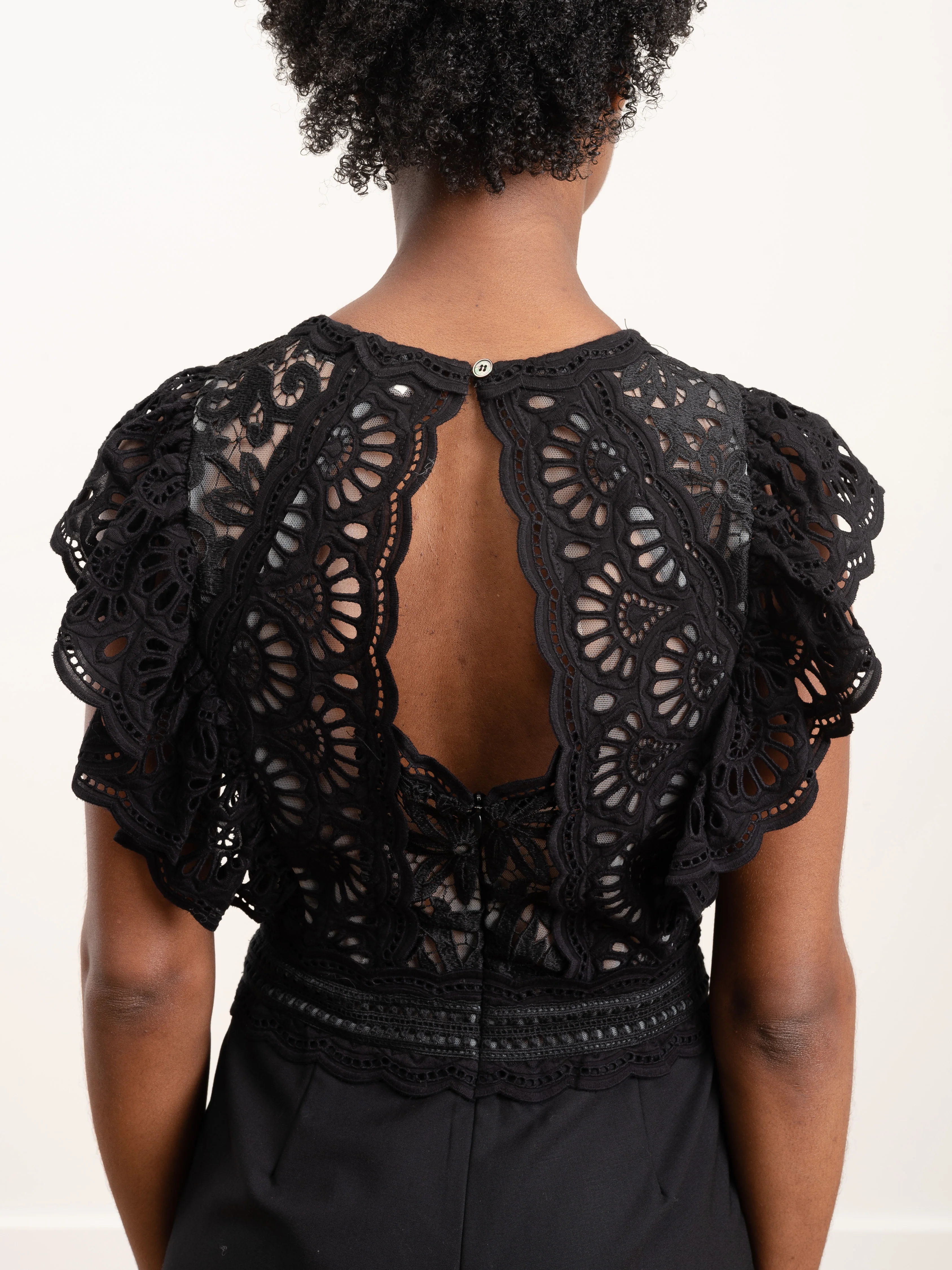 winnie short sleeve lace jumpsuit - Image 6