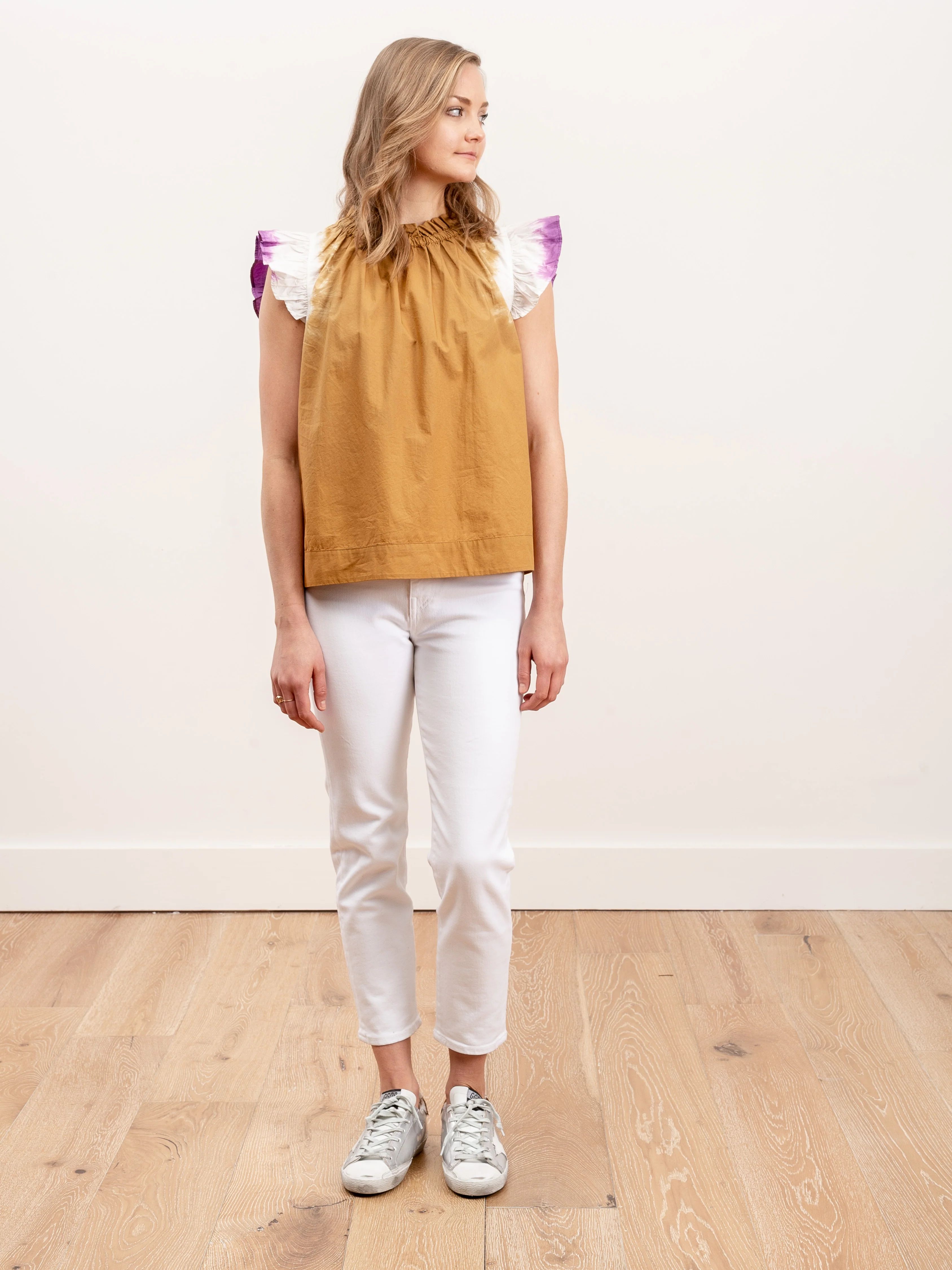 zelda flutter sleeve top - honey - Image 2