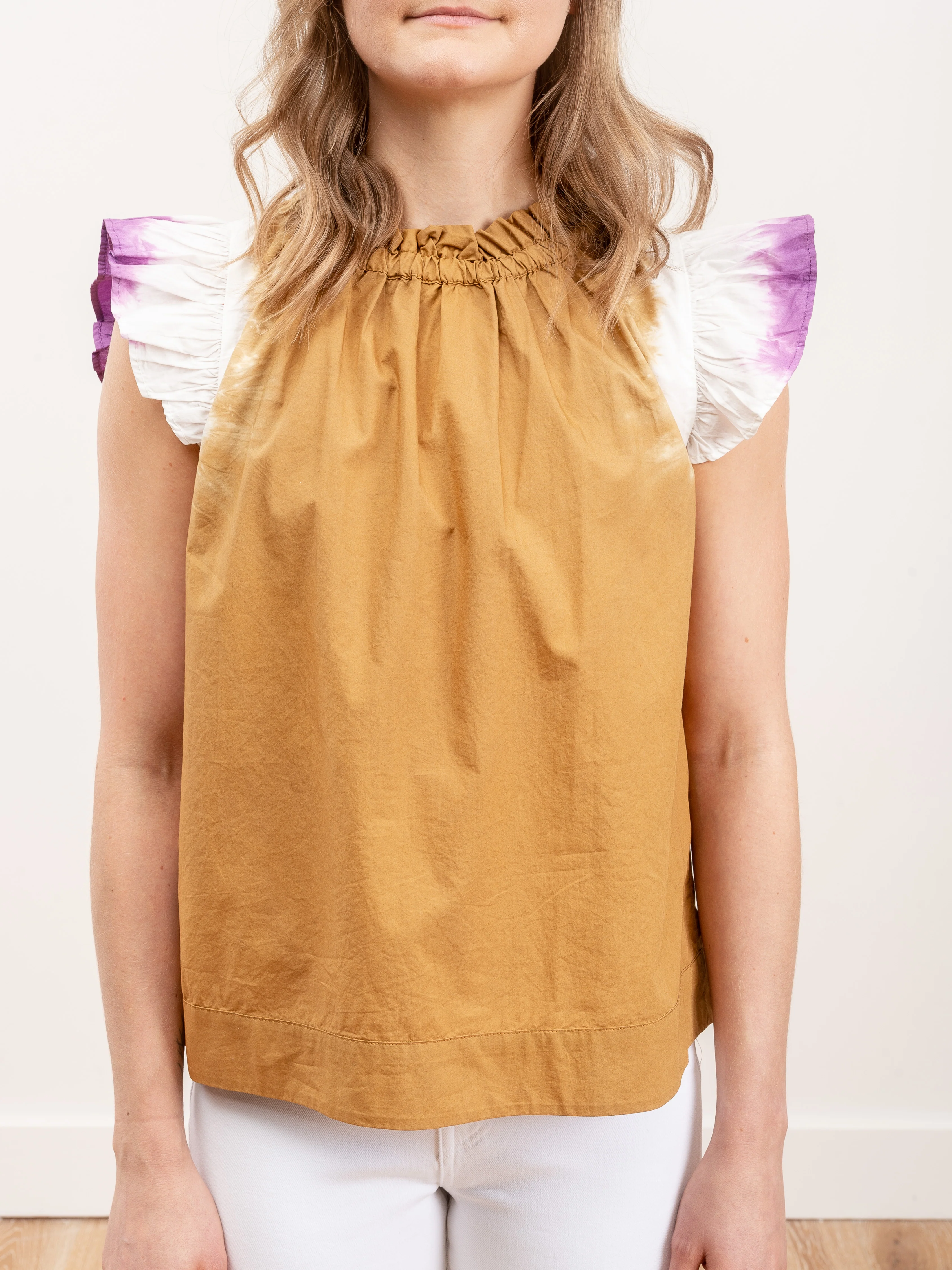 zelda flutter sleeve top - honey - Image 3