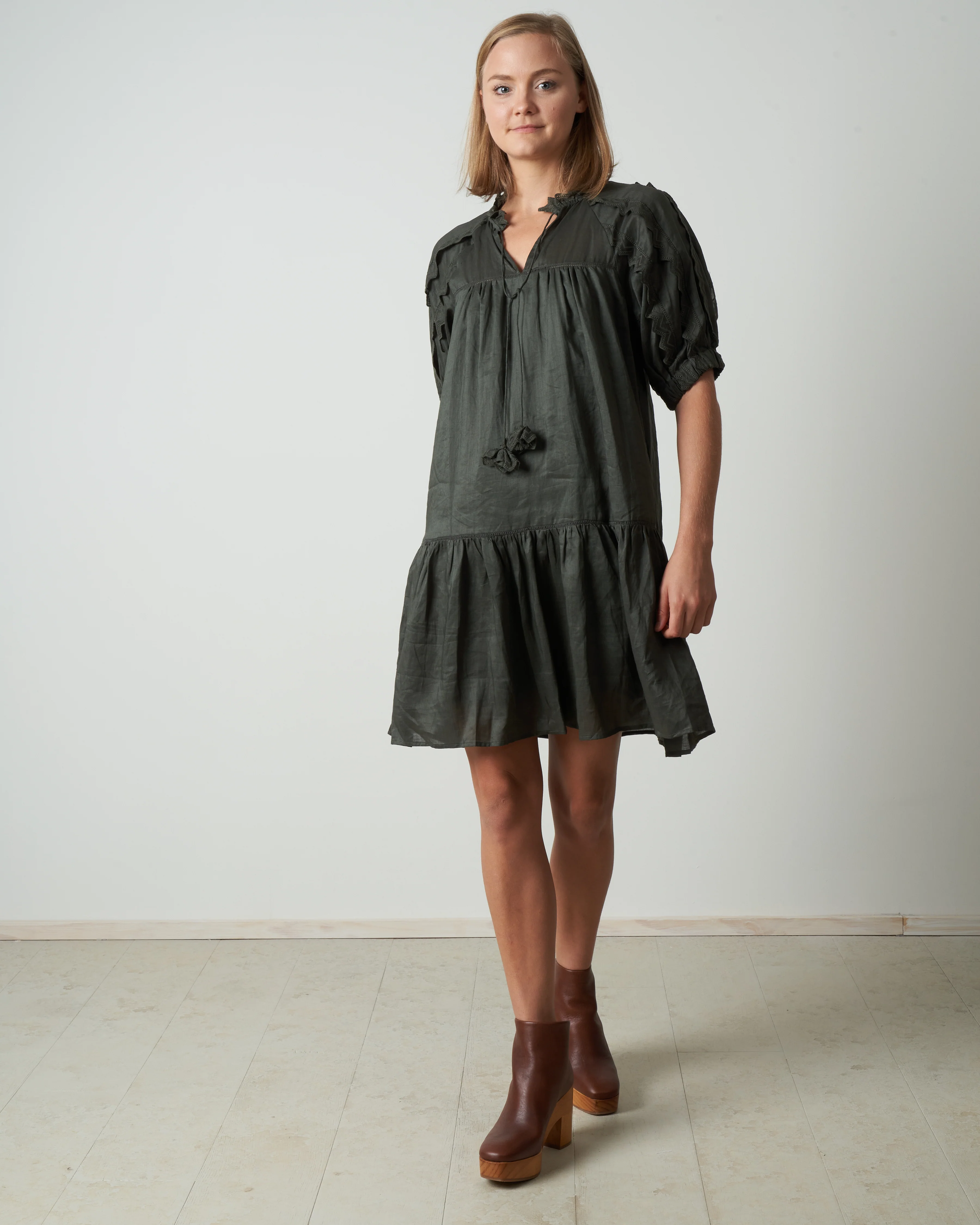 zig zag raglan sleeve dress - ivy - Image 2