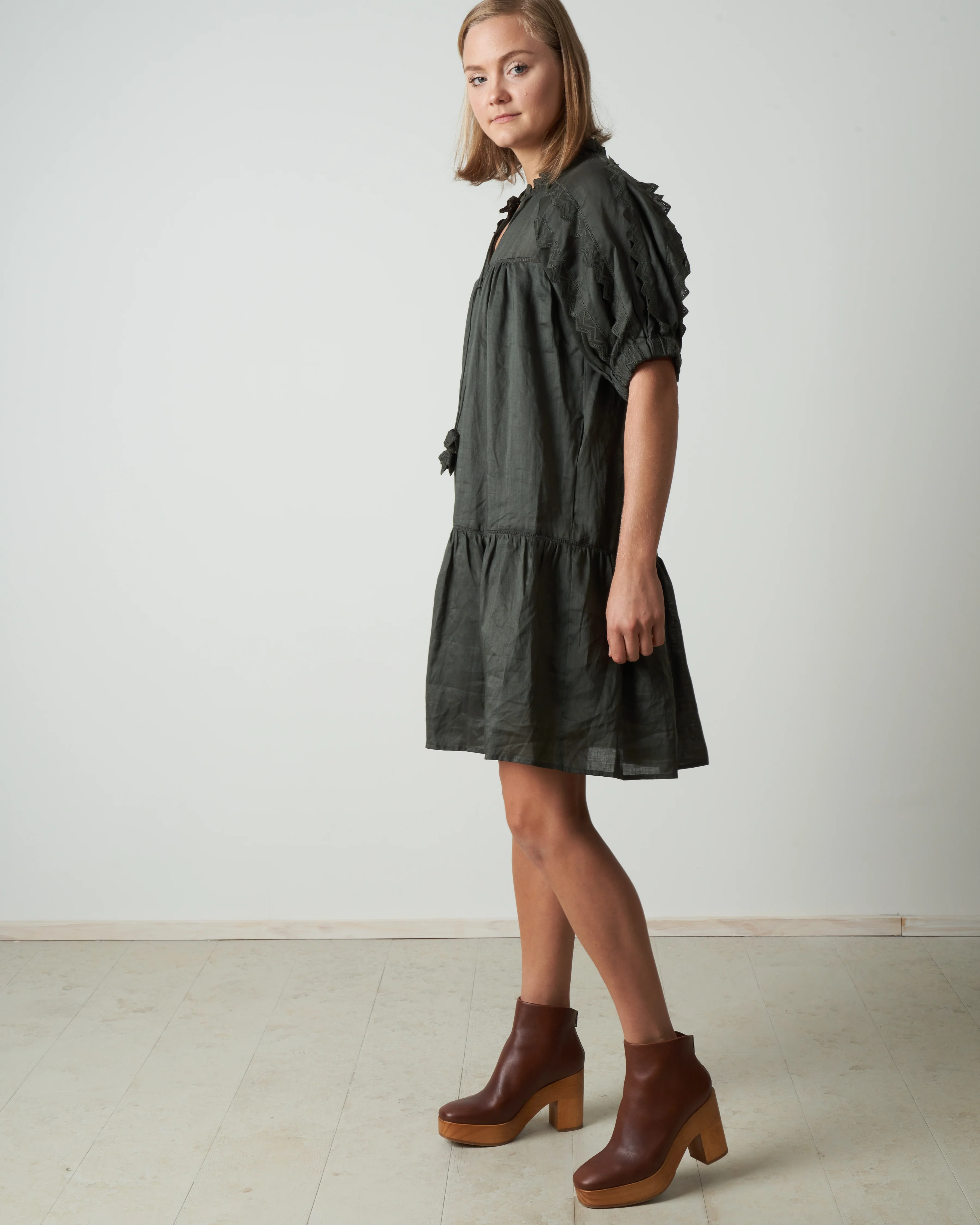 zig zag raglan sleeve dress - ivy - Image 3