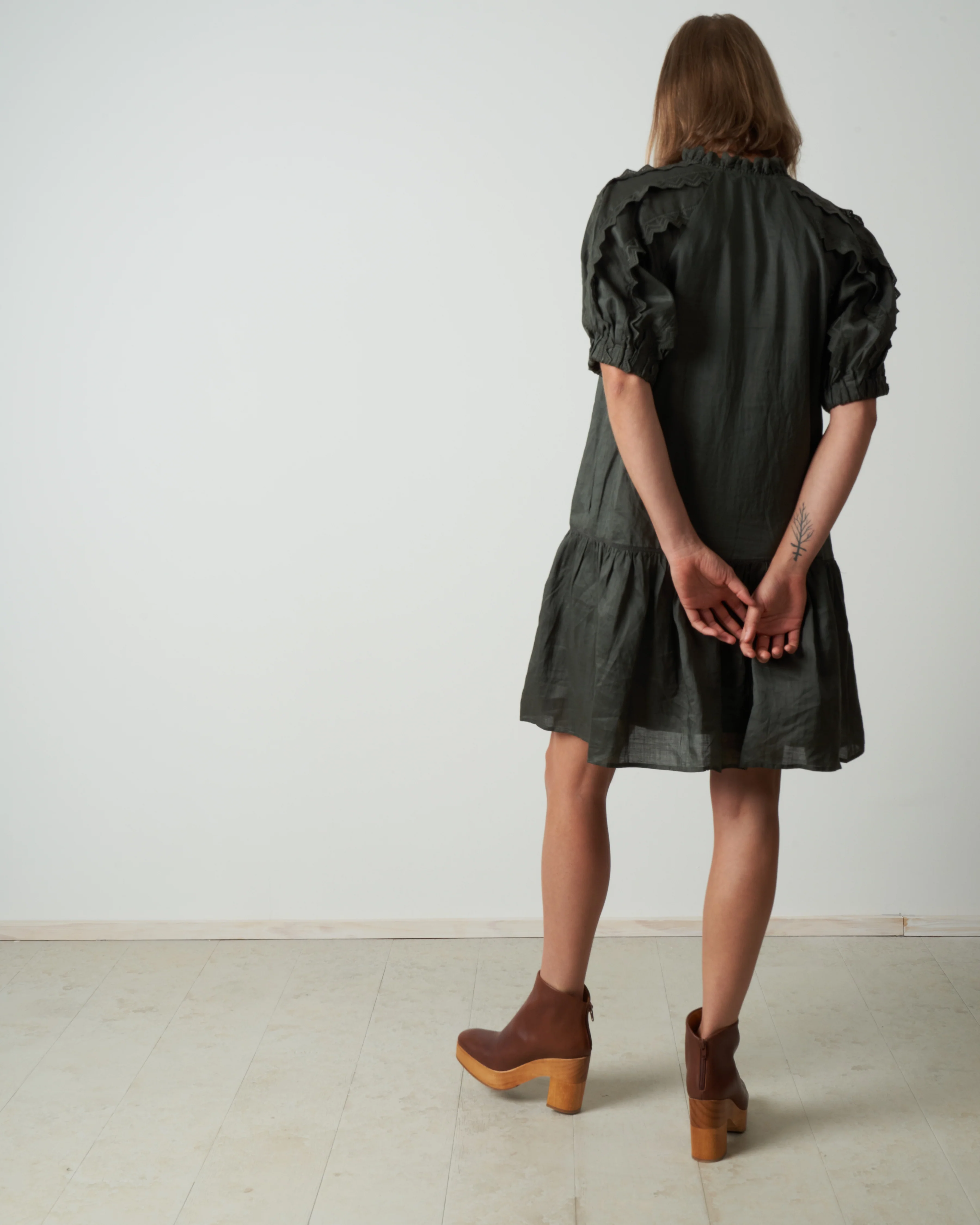 zig zag raglan sleeve dress - ivy - Image 4
