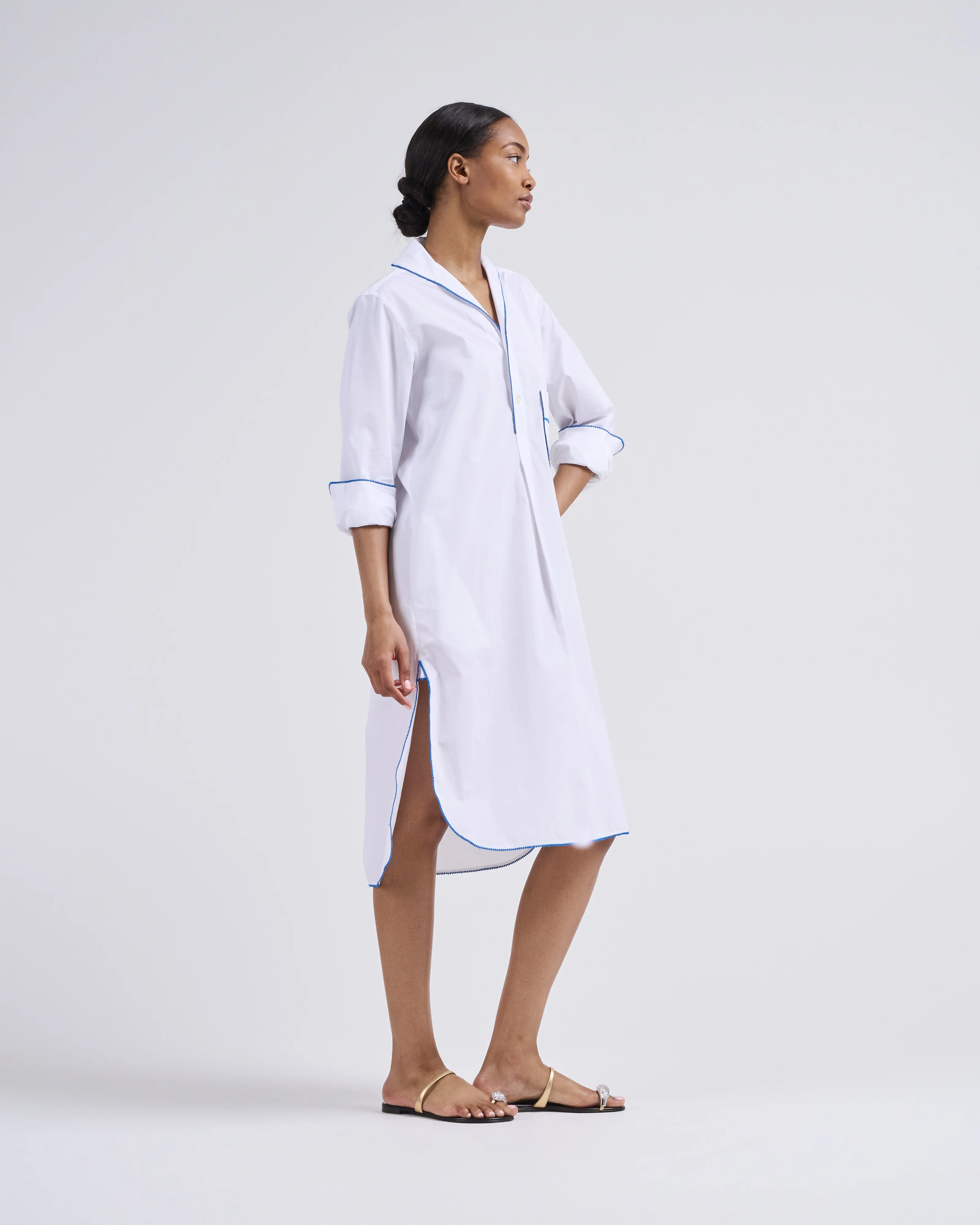 stitch embroidered pyjama dress - Image 3